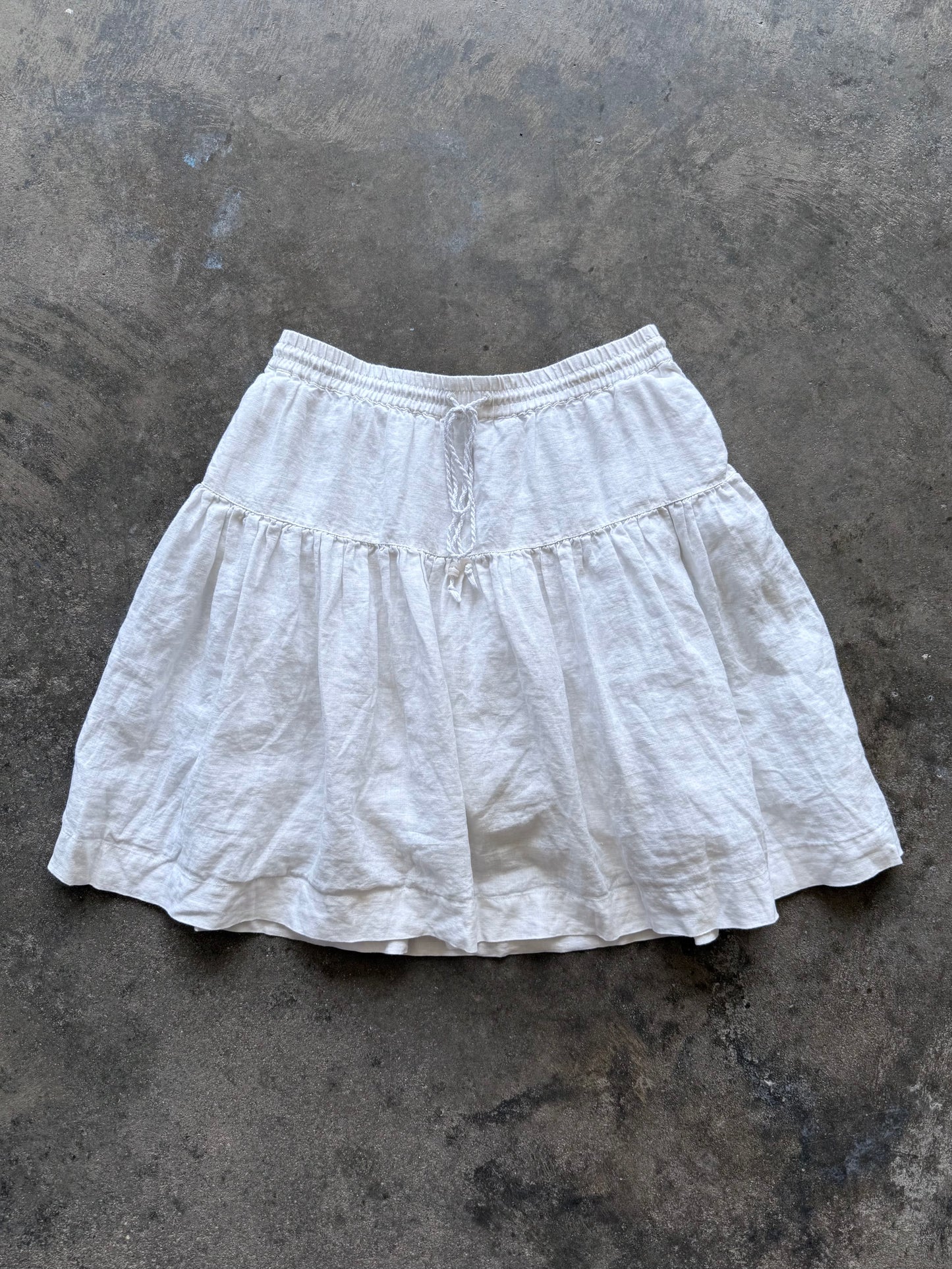 Linen Midi Skirt - S