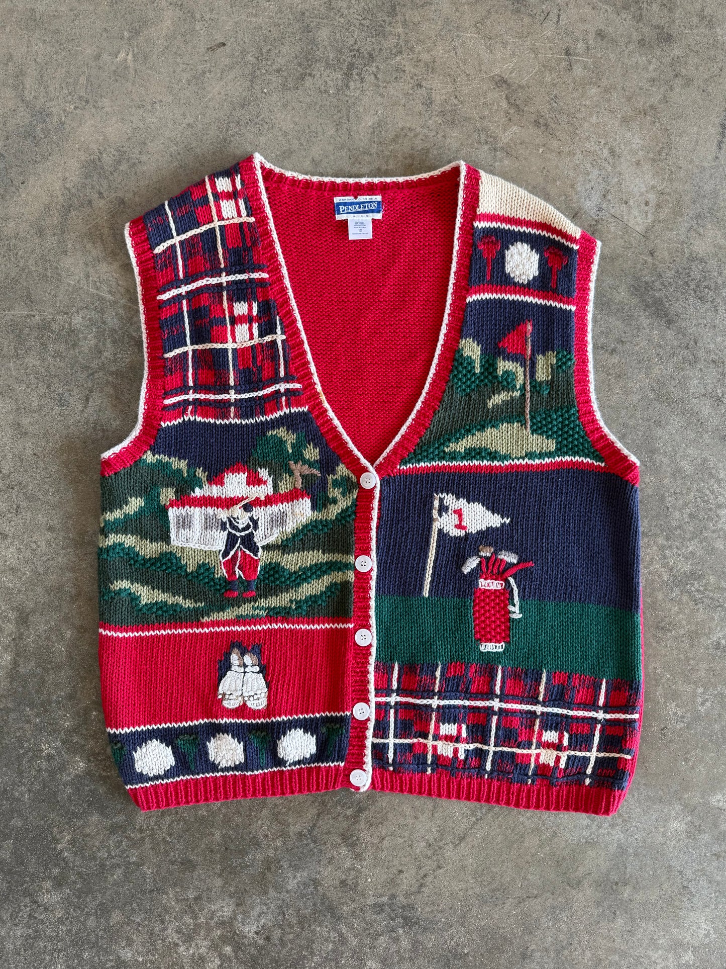 Pendleton Golf Sweater Vest - XL