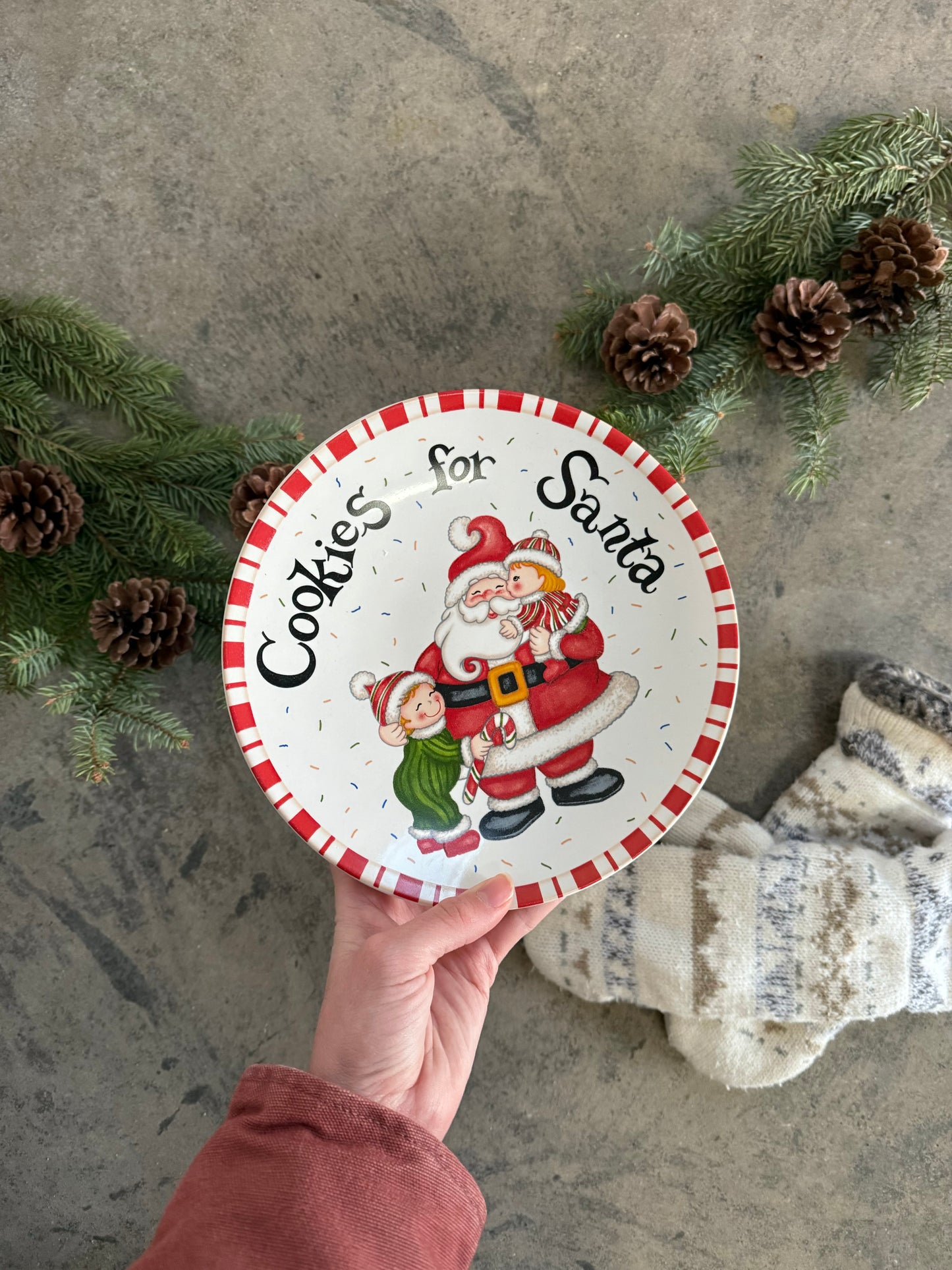 Santa Cookie Plate