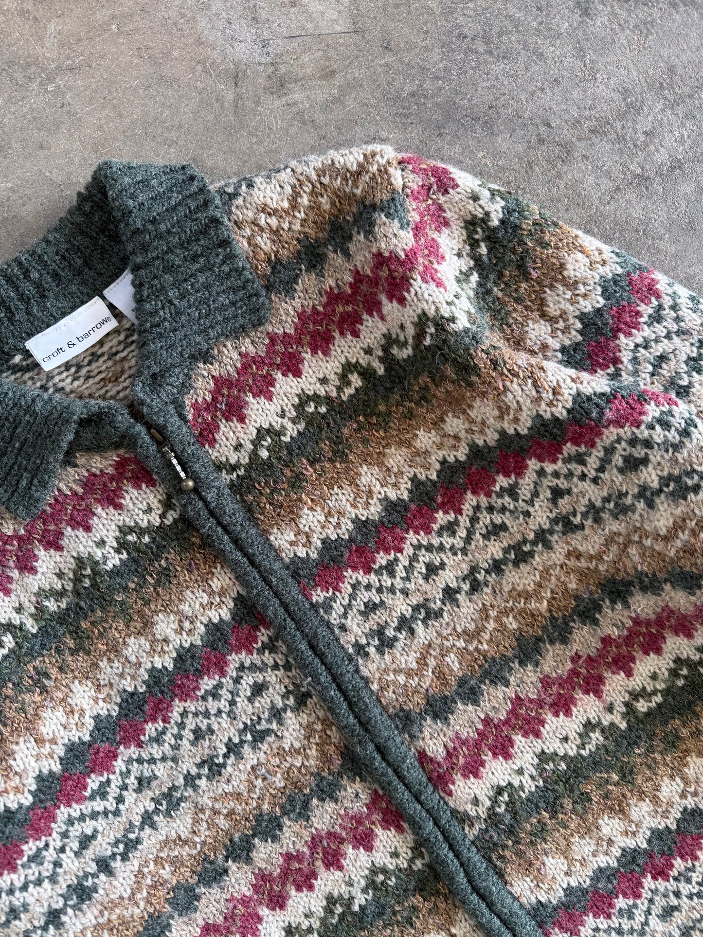 Zip Up Cardigan - L