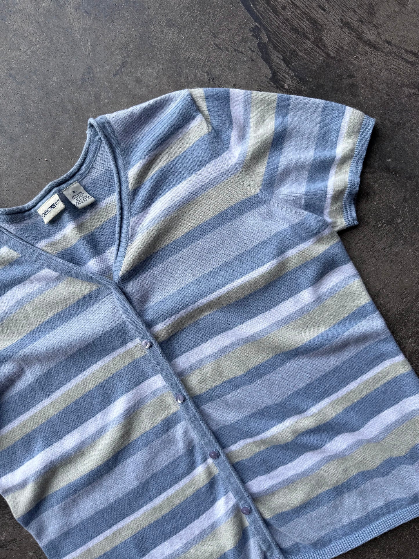 Striped Cardigan Tee - XL