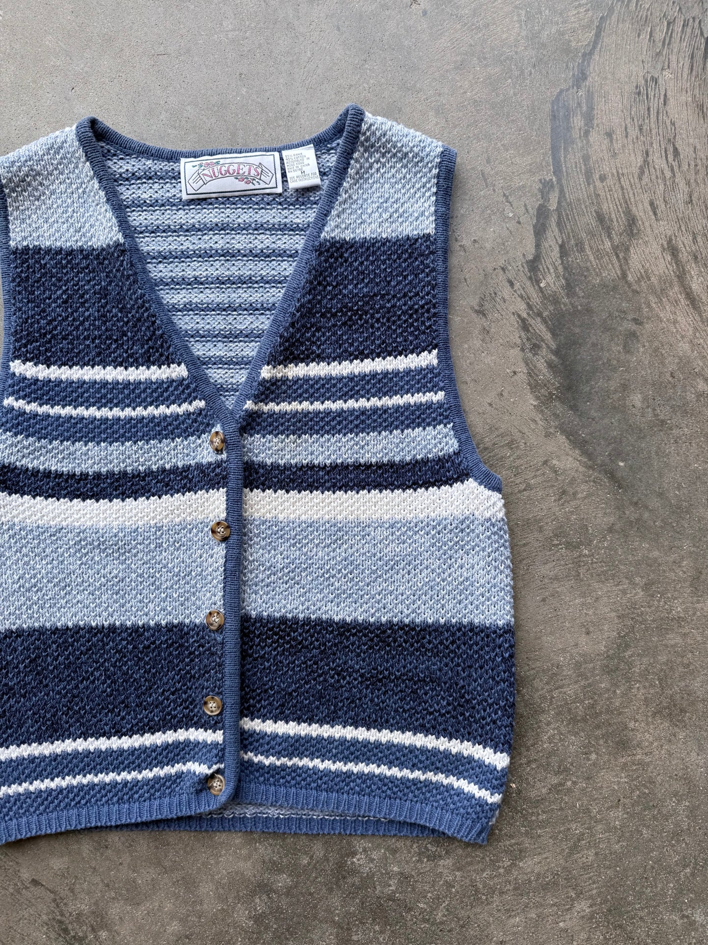 Striped Sweater Vest - M