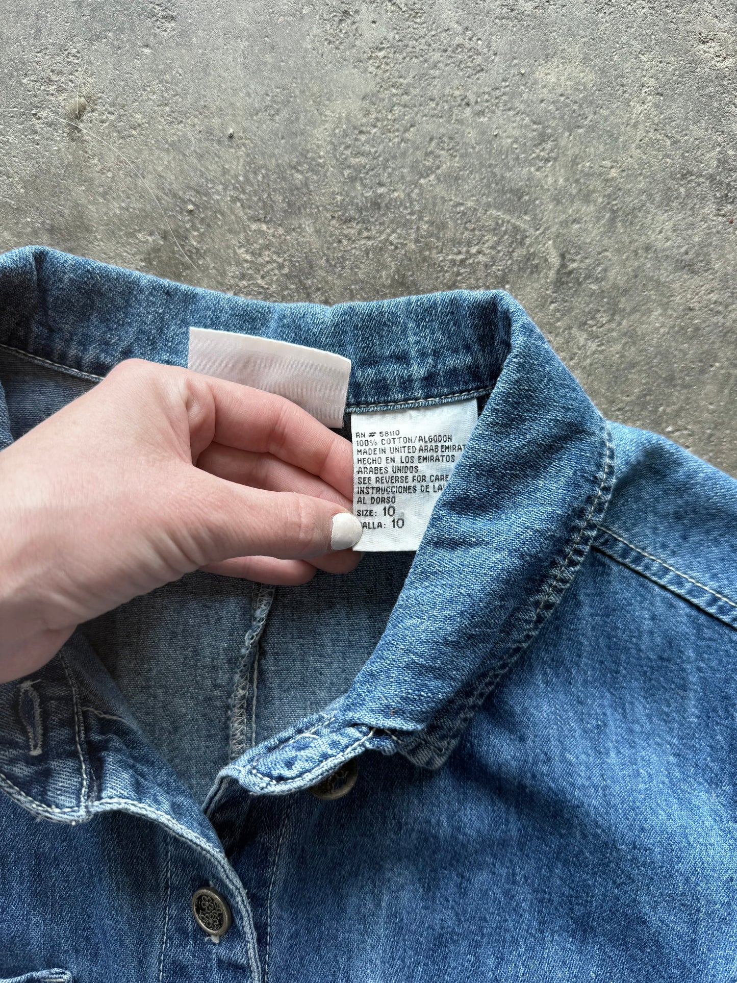 Denim Button Down - M