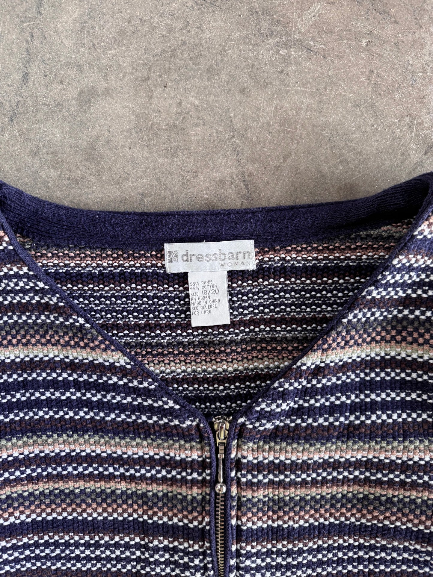 Zip Up Cardigan - 2XL