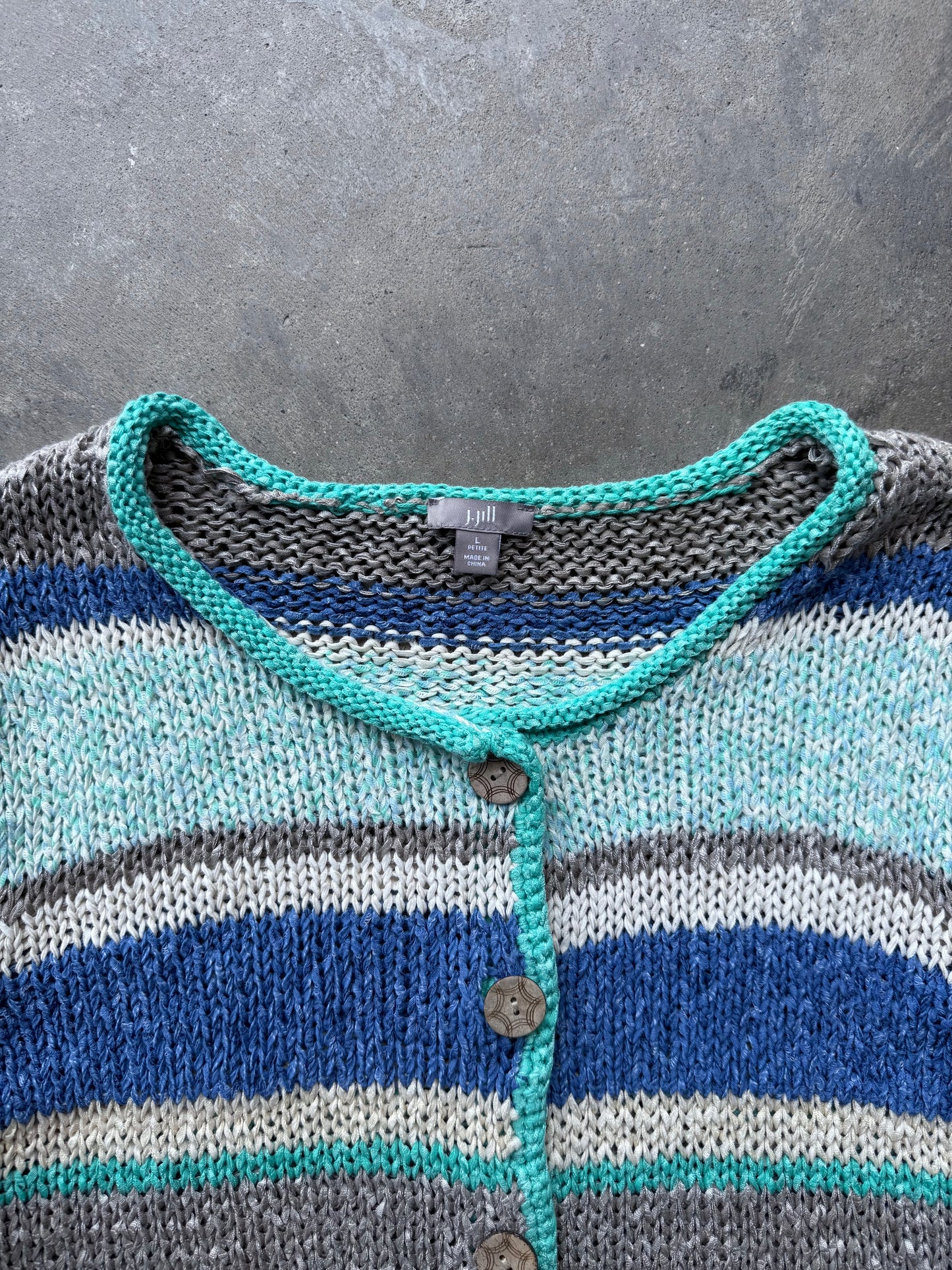 Striped Cardigan - L