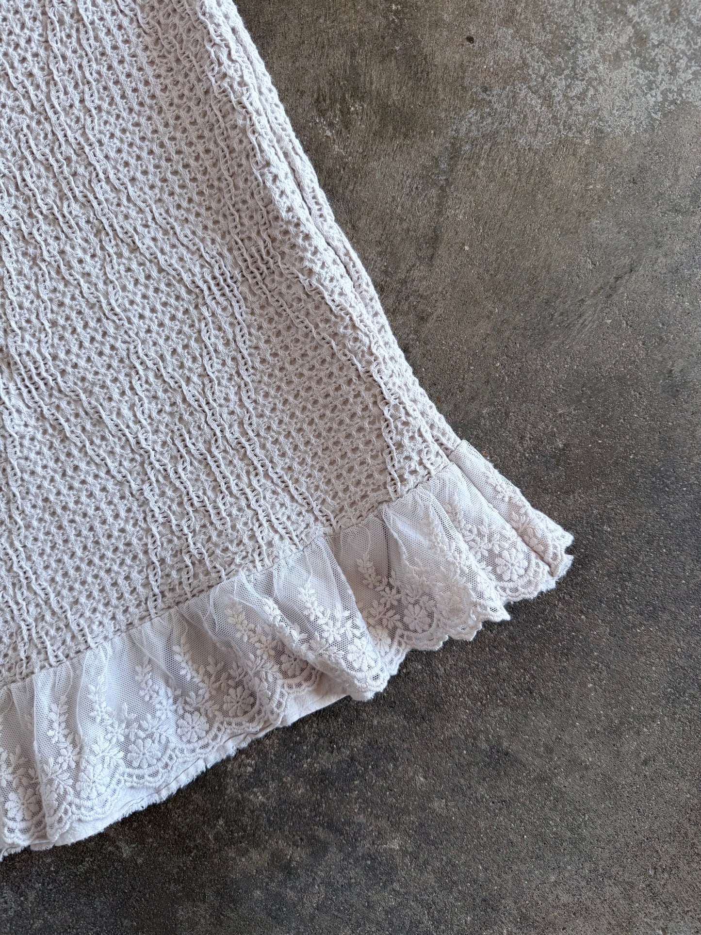 Wide Leg Frilly Pants - S/M