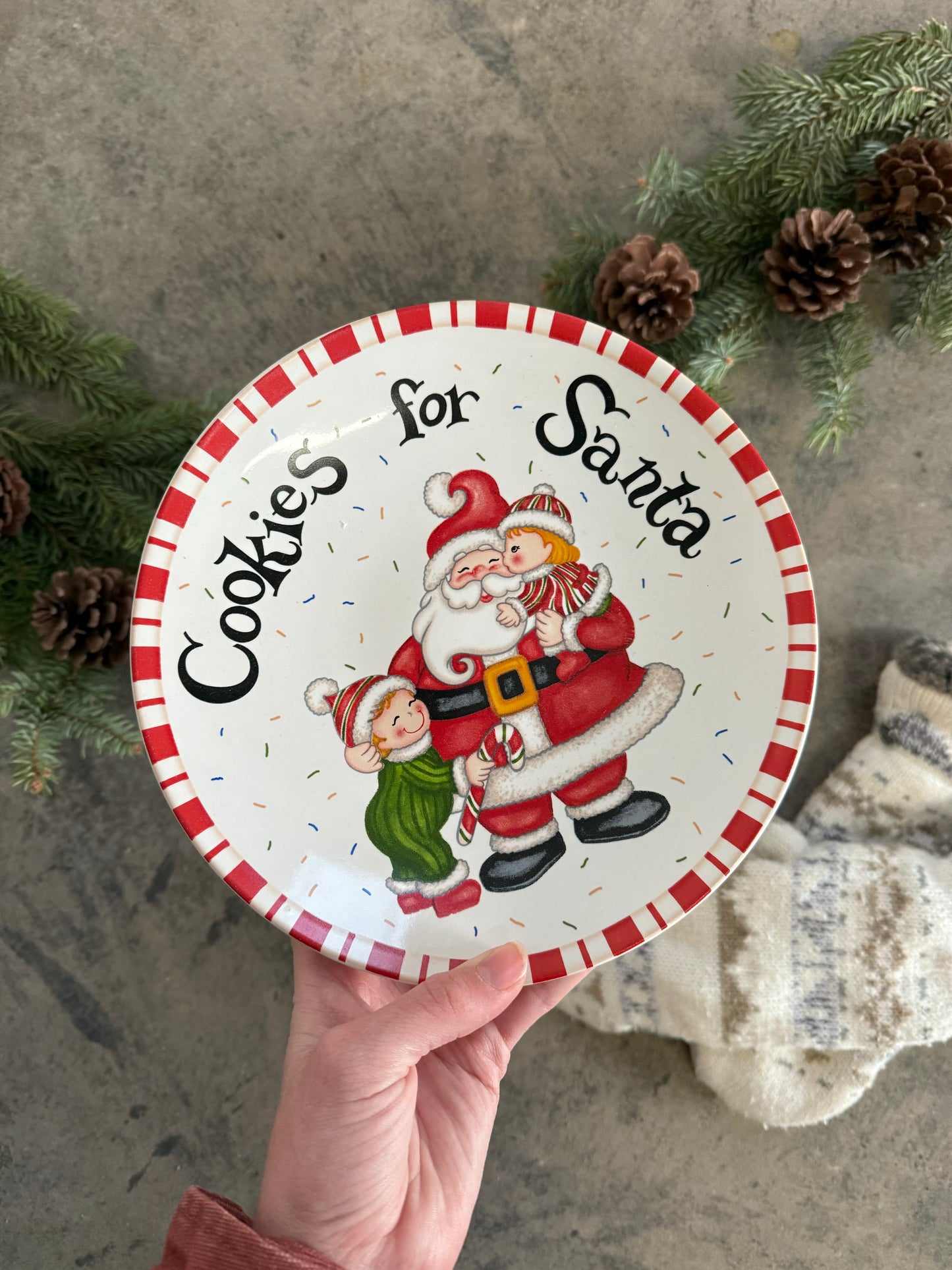 Santa Cookie Plate