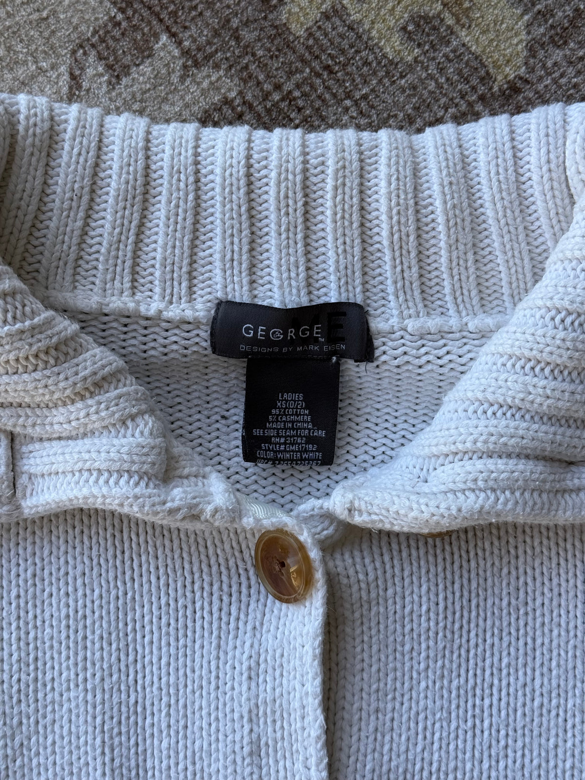 Cropped Sleeve Cardigan - XS
