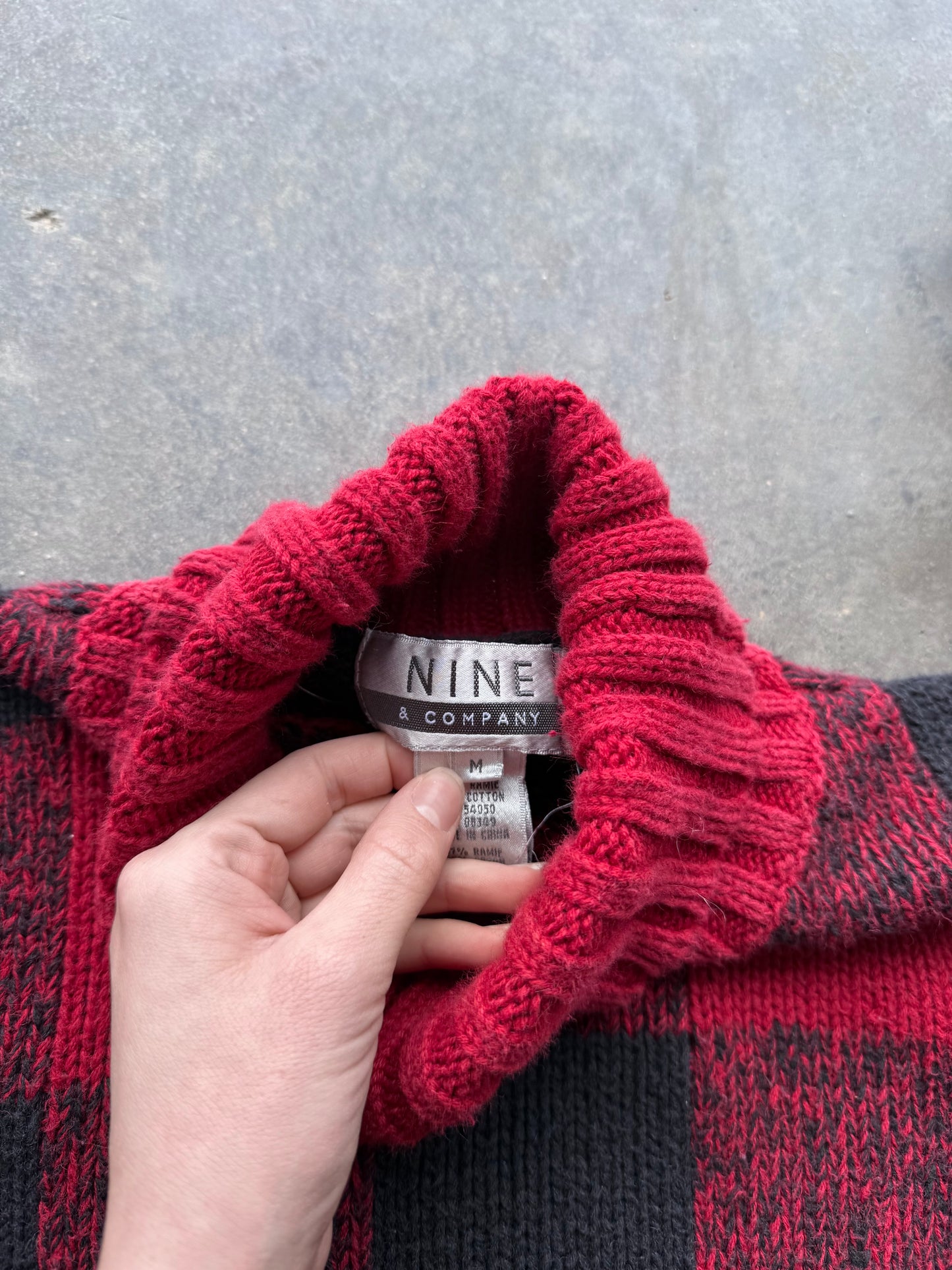 Plaid Turtleneck - M