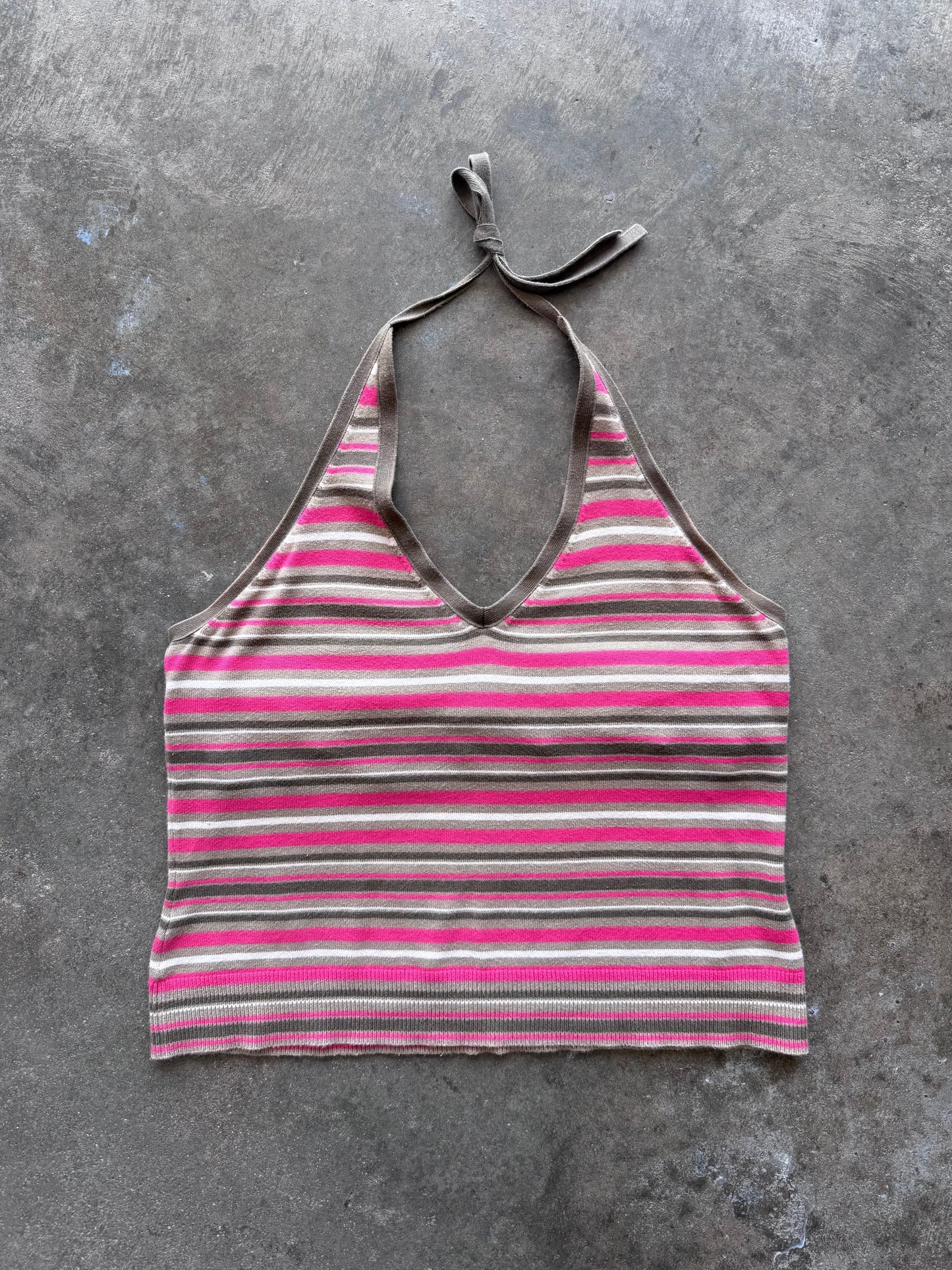 Striped Halter Tank - XL