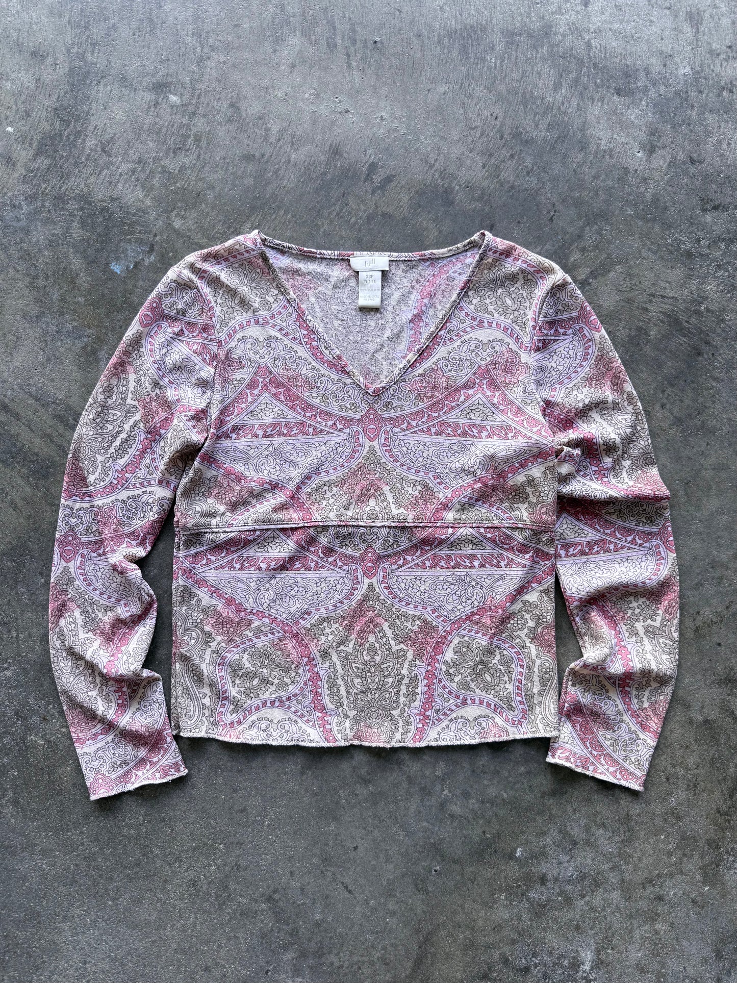 Sheer Paisley Longsleeve - XS