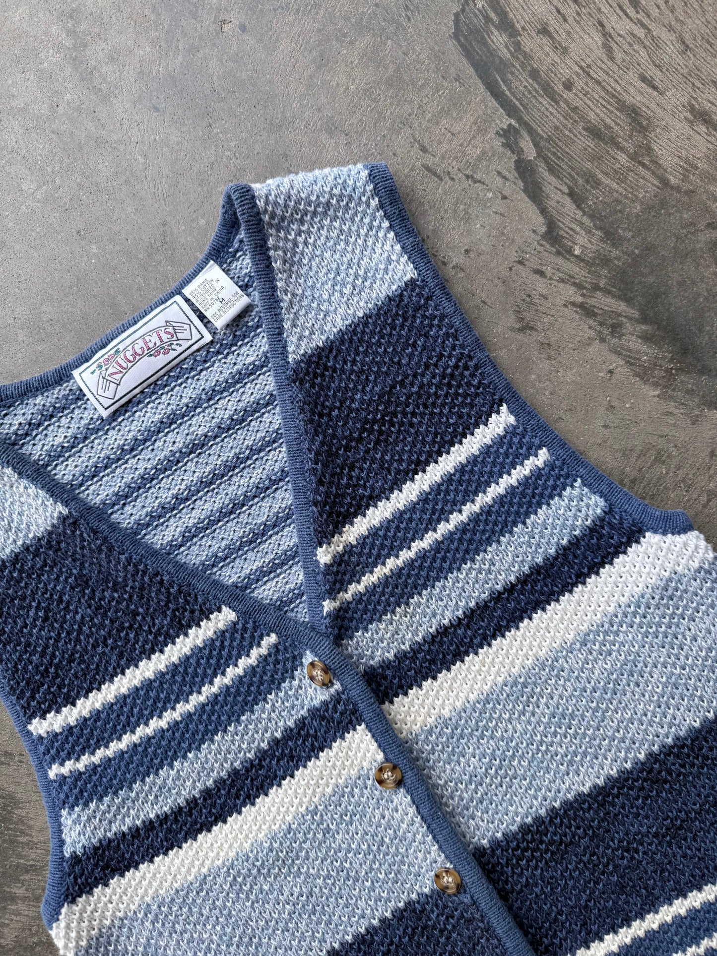 Striped Sweater Vest - M