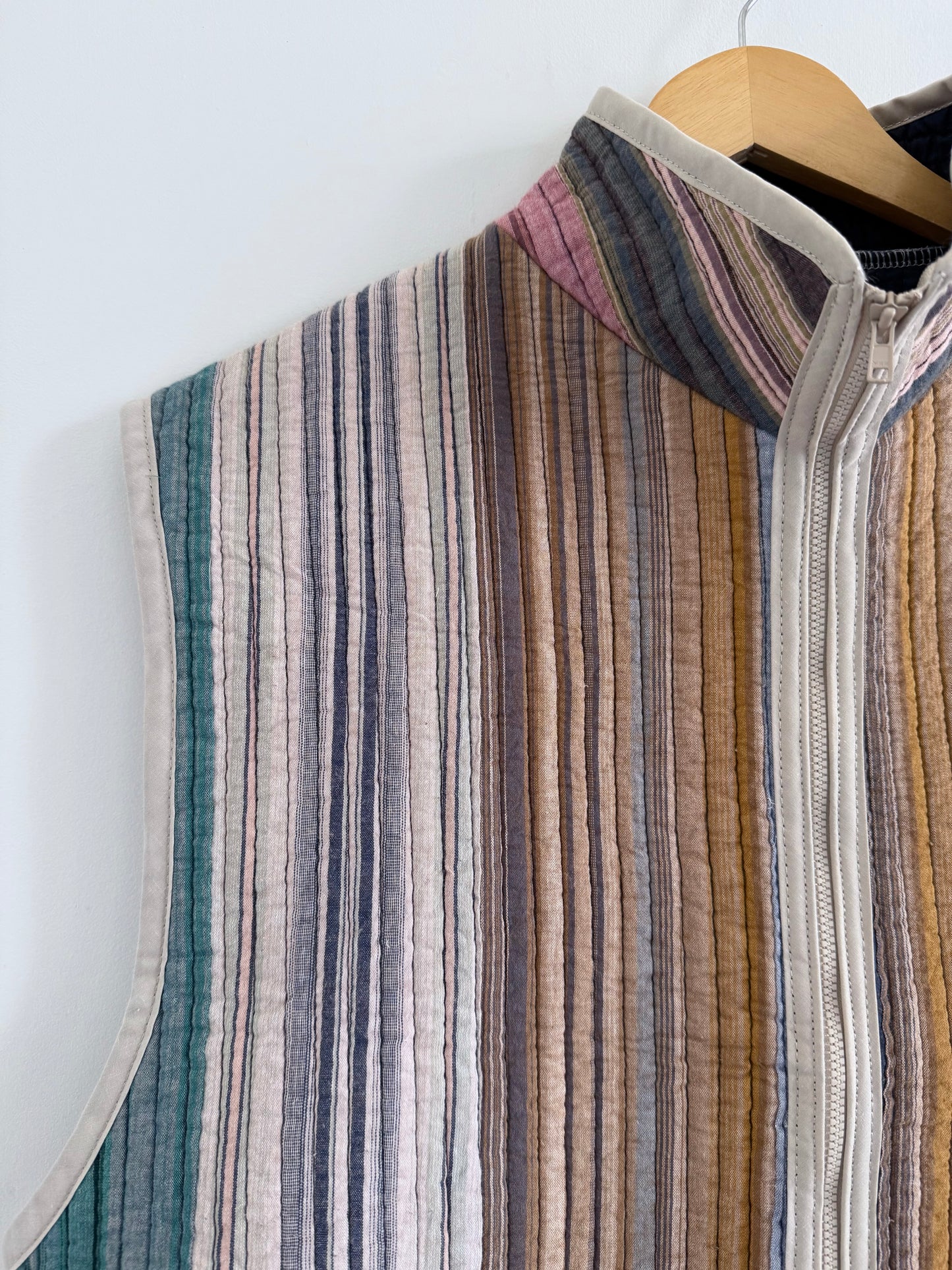 Quilt Zip Up Vest - L