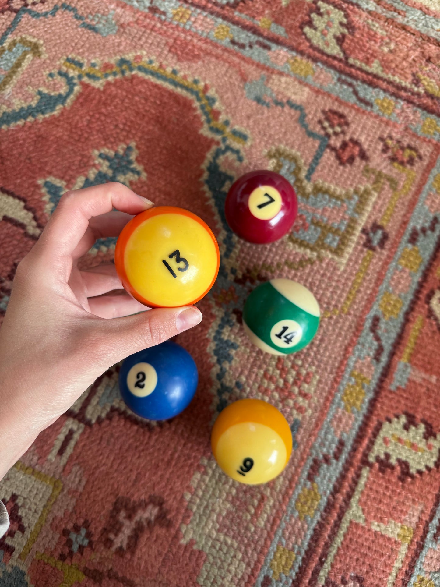 Vintage Pool Balls - Set of 5