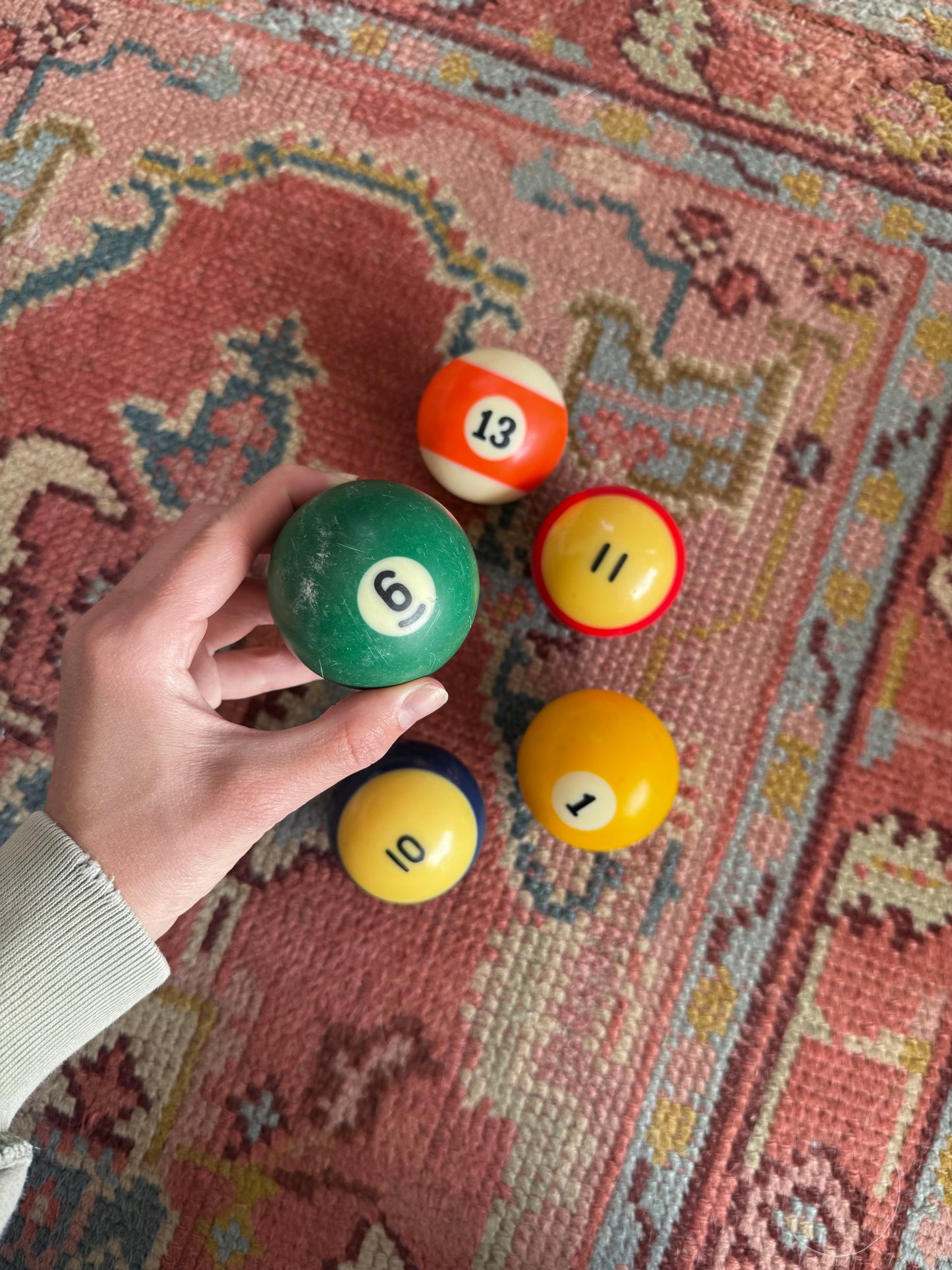 Vintage Pool Balls - Set of 5