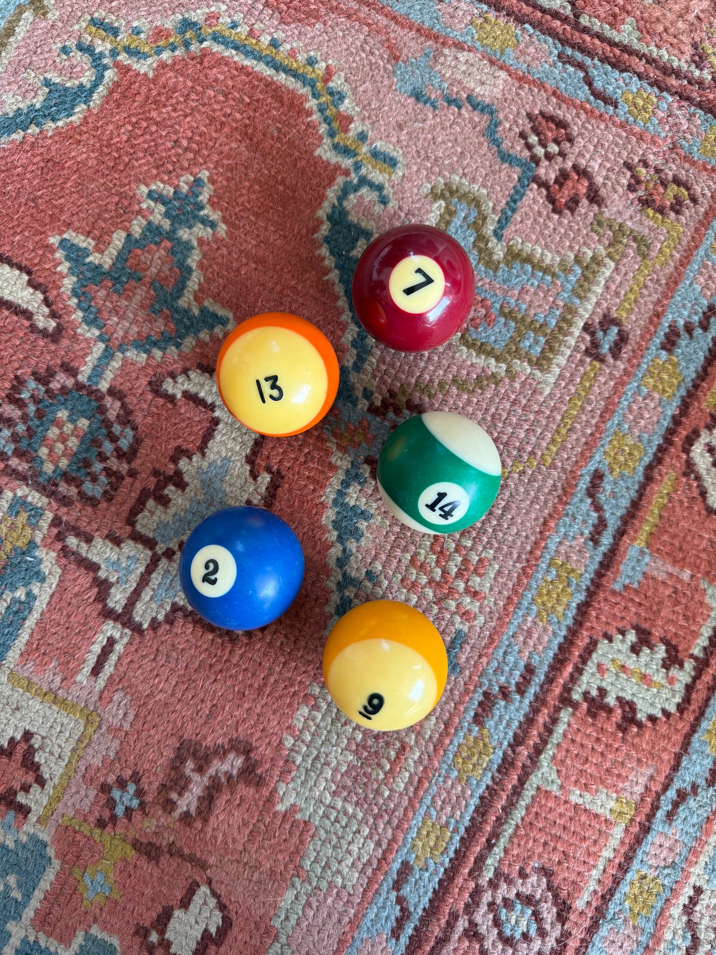 Vintage Pool Balls - Set of 5
