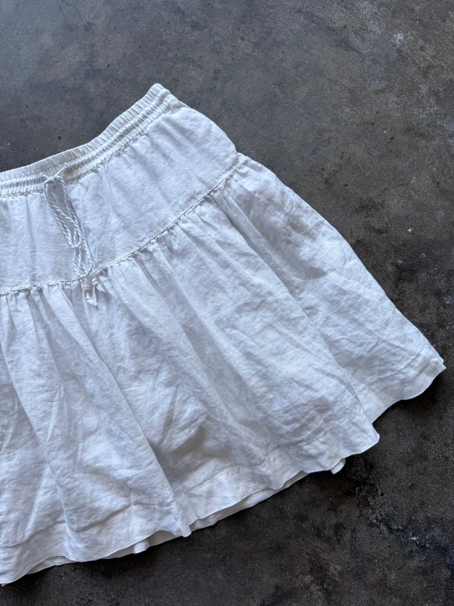 Linen Midi Skirt - S