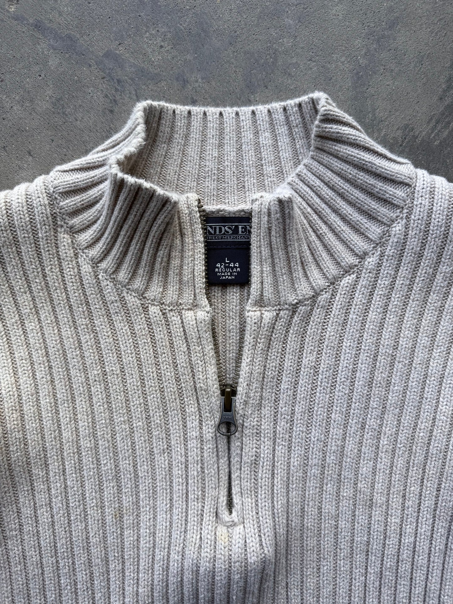 Quarter Zip Sweater - L