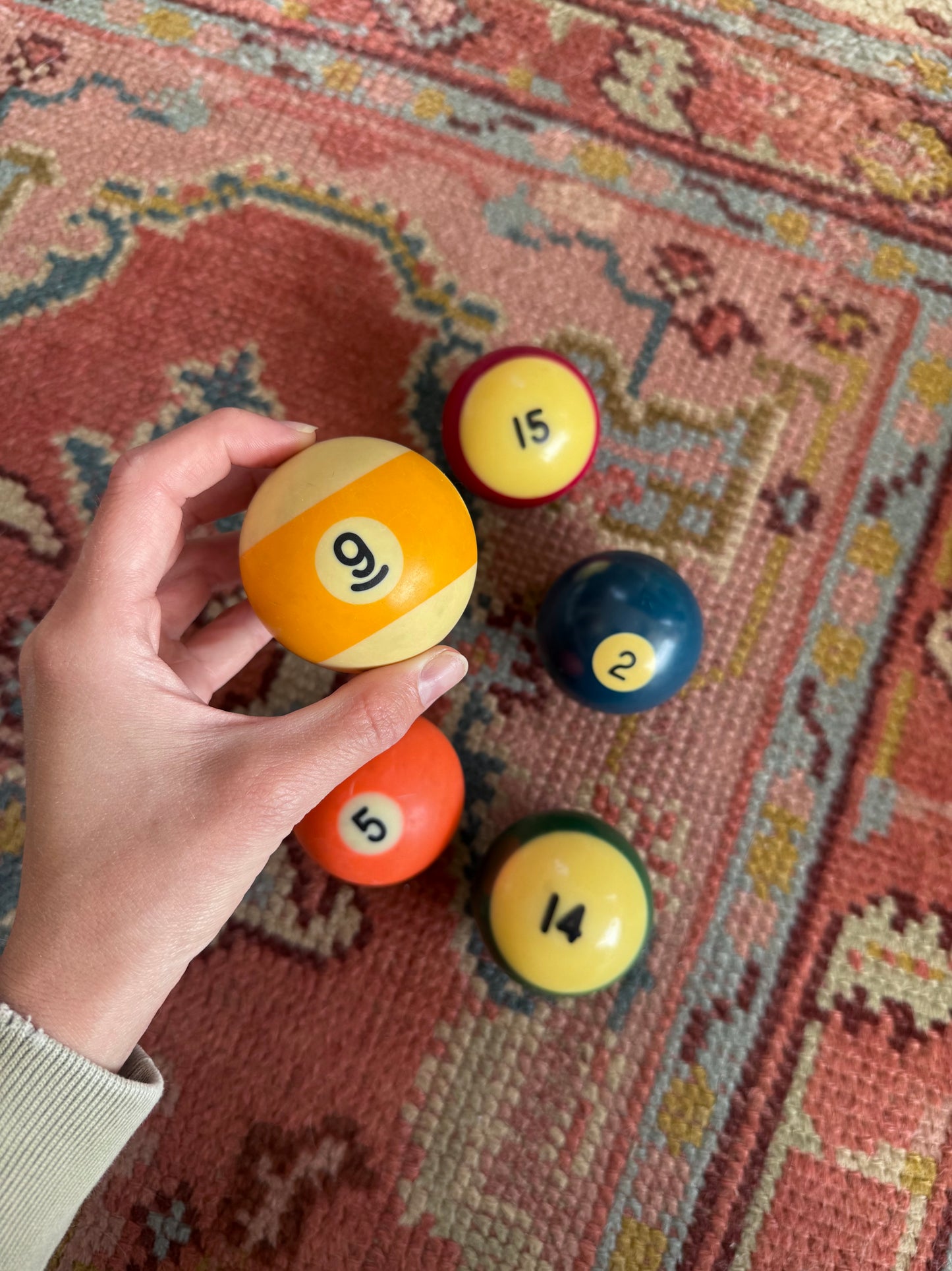 Vintage Pool Balls - Set of 5