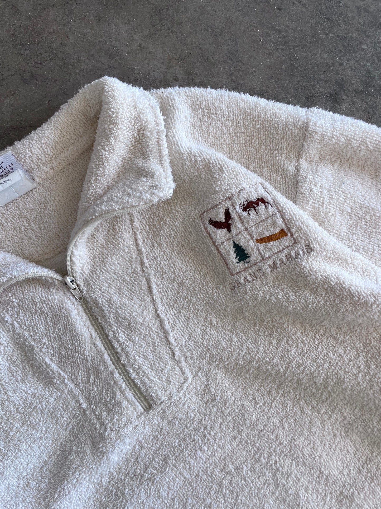 Terry Cloth Quarter Zip - L