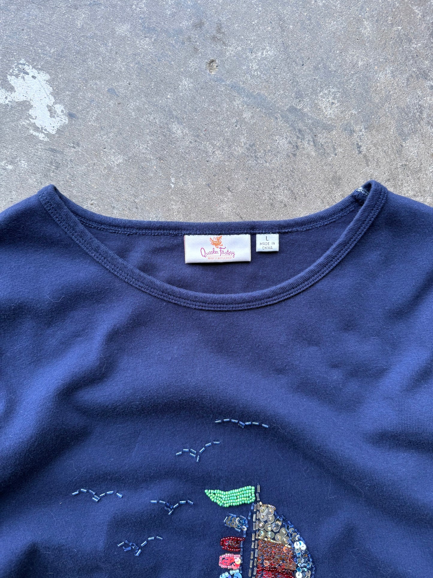 Beaded Sailboat Top - L