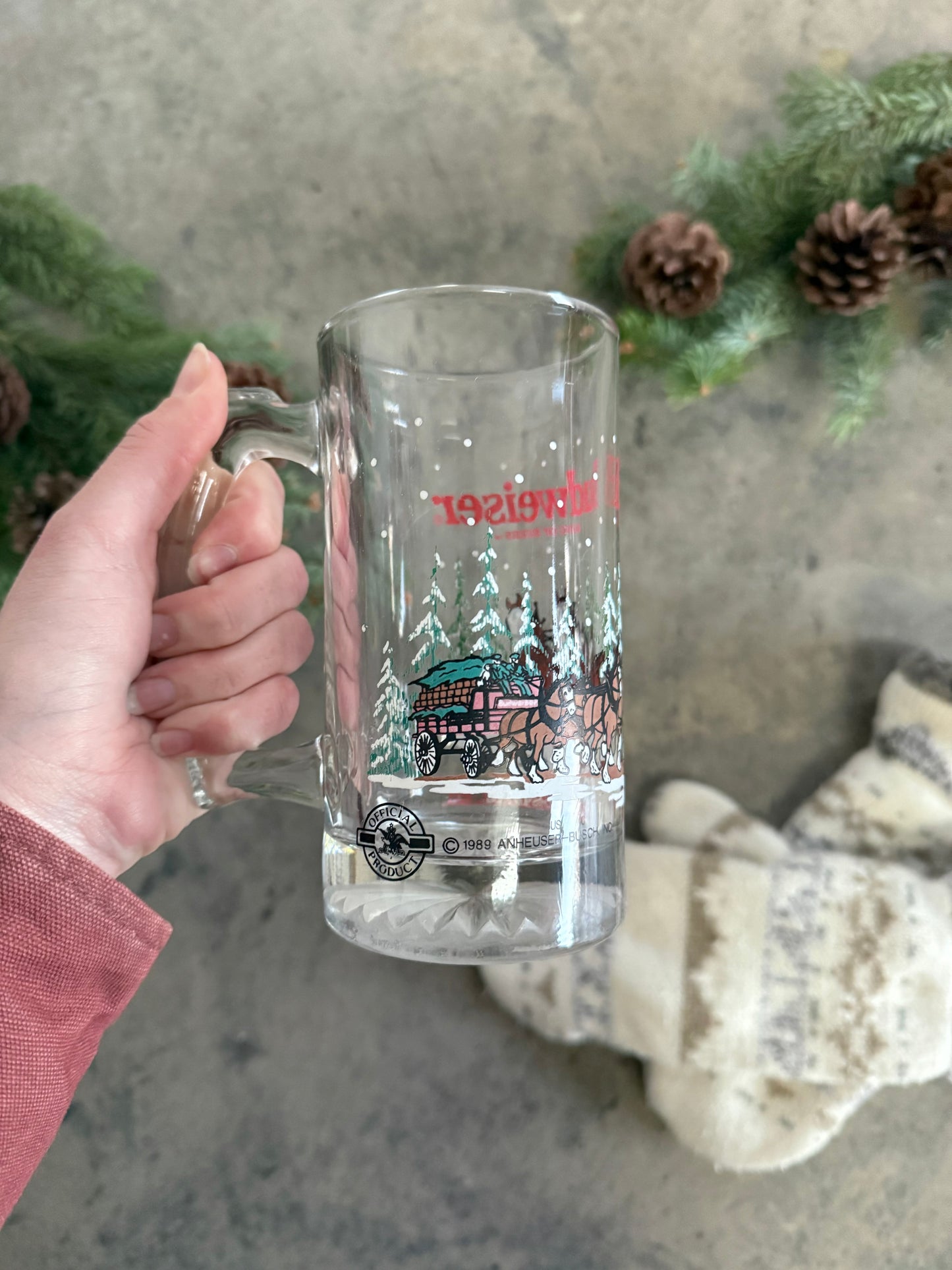 Budweiser Stein Glass