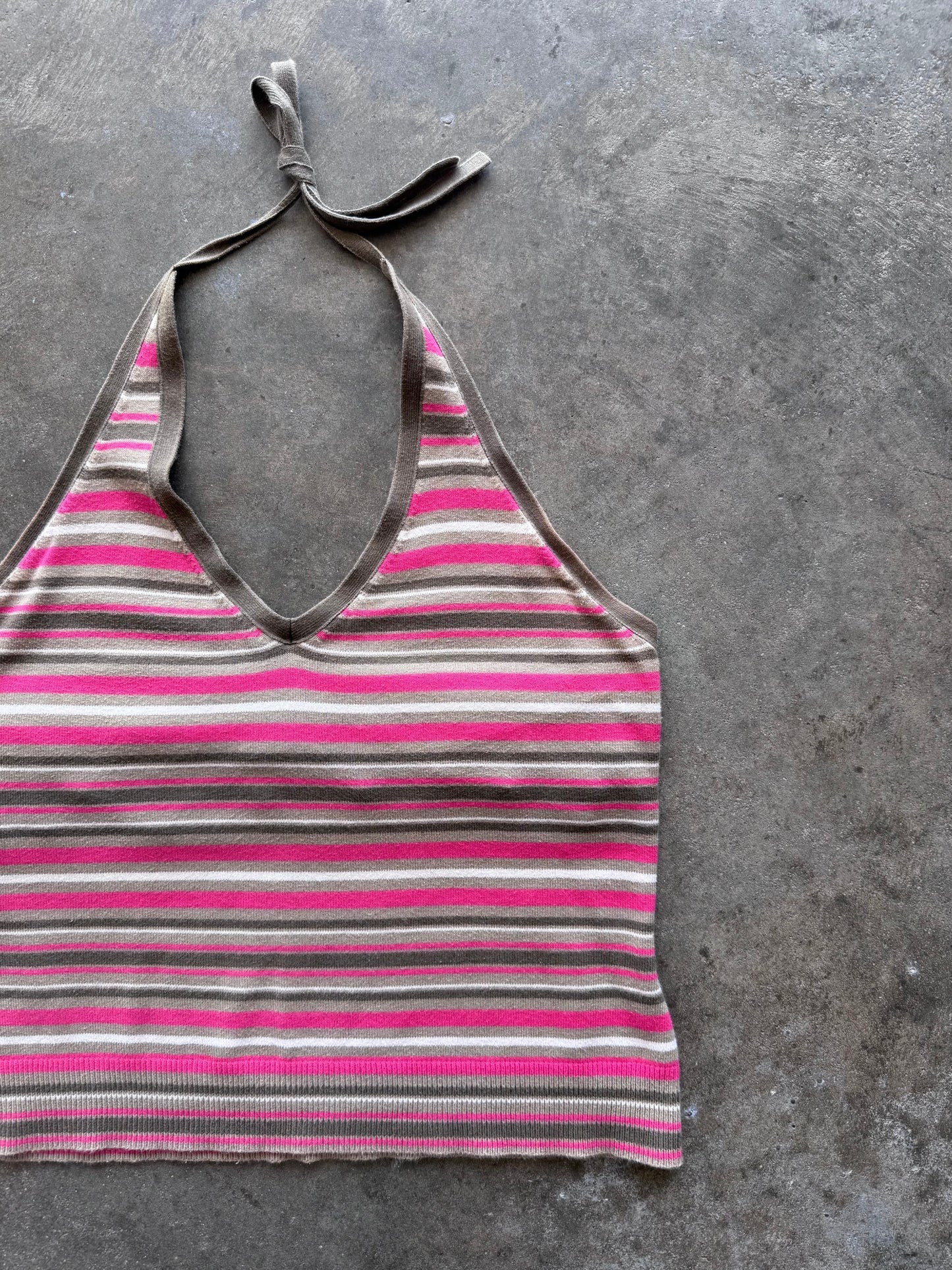 Striped Halter Tank - XL