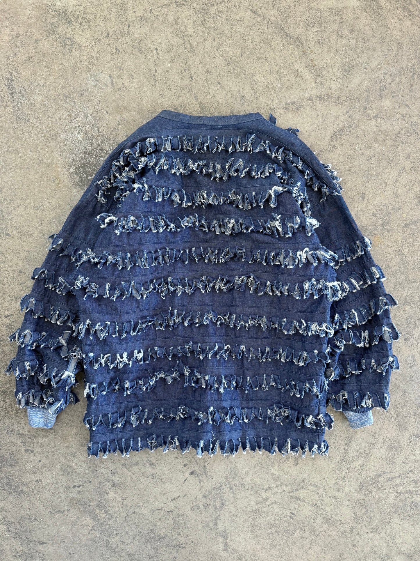 Fringe Denim Jacket - L