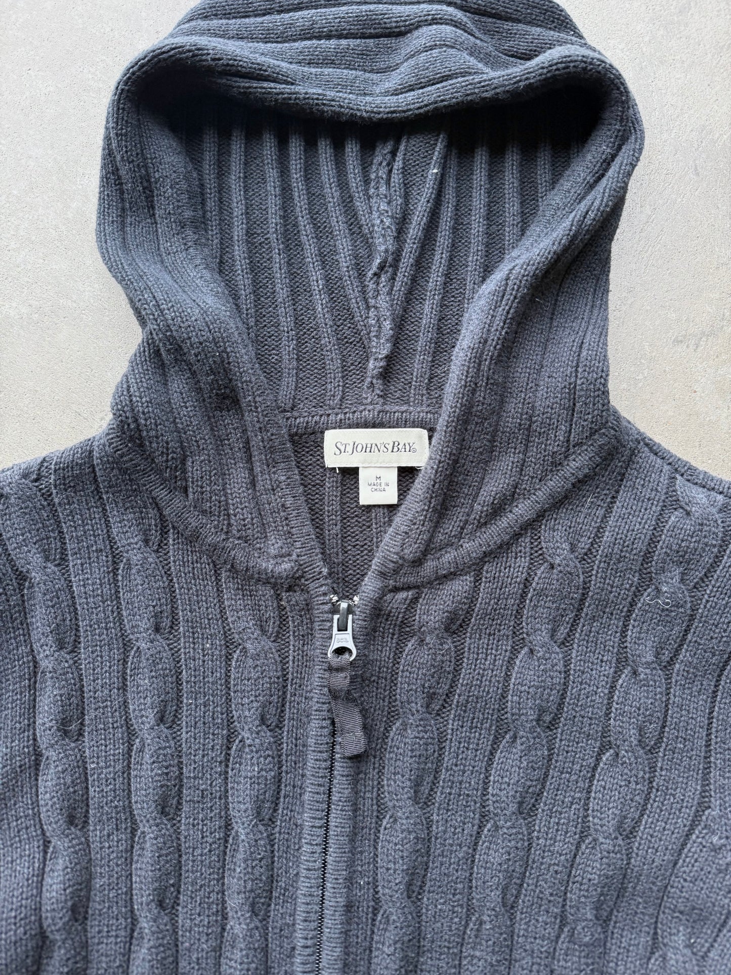 Zip Up Sweater Hoodie - M