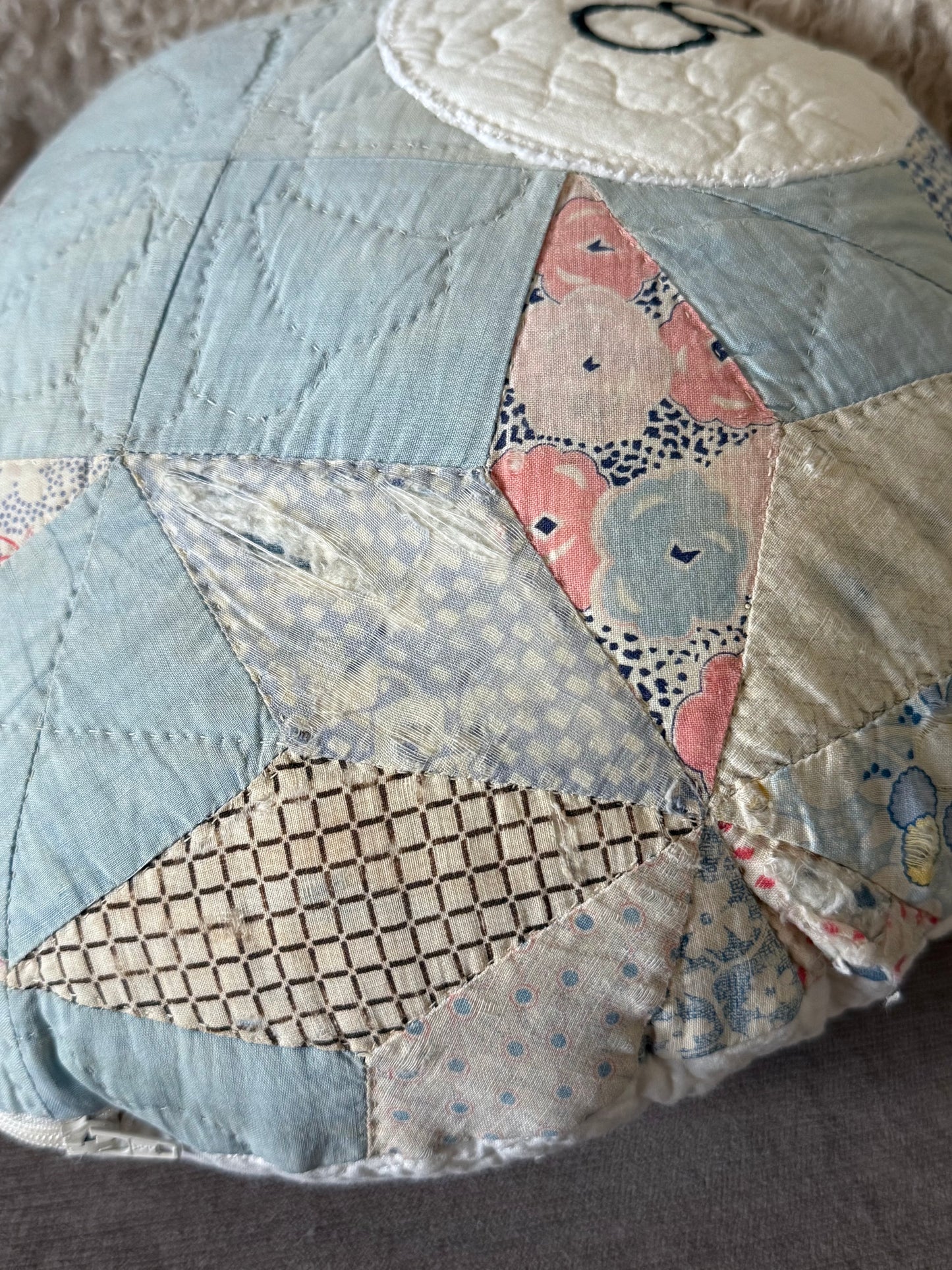 Distressed 8 Ball Pillow - 13.5”