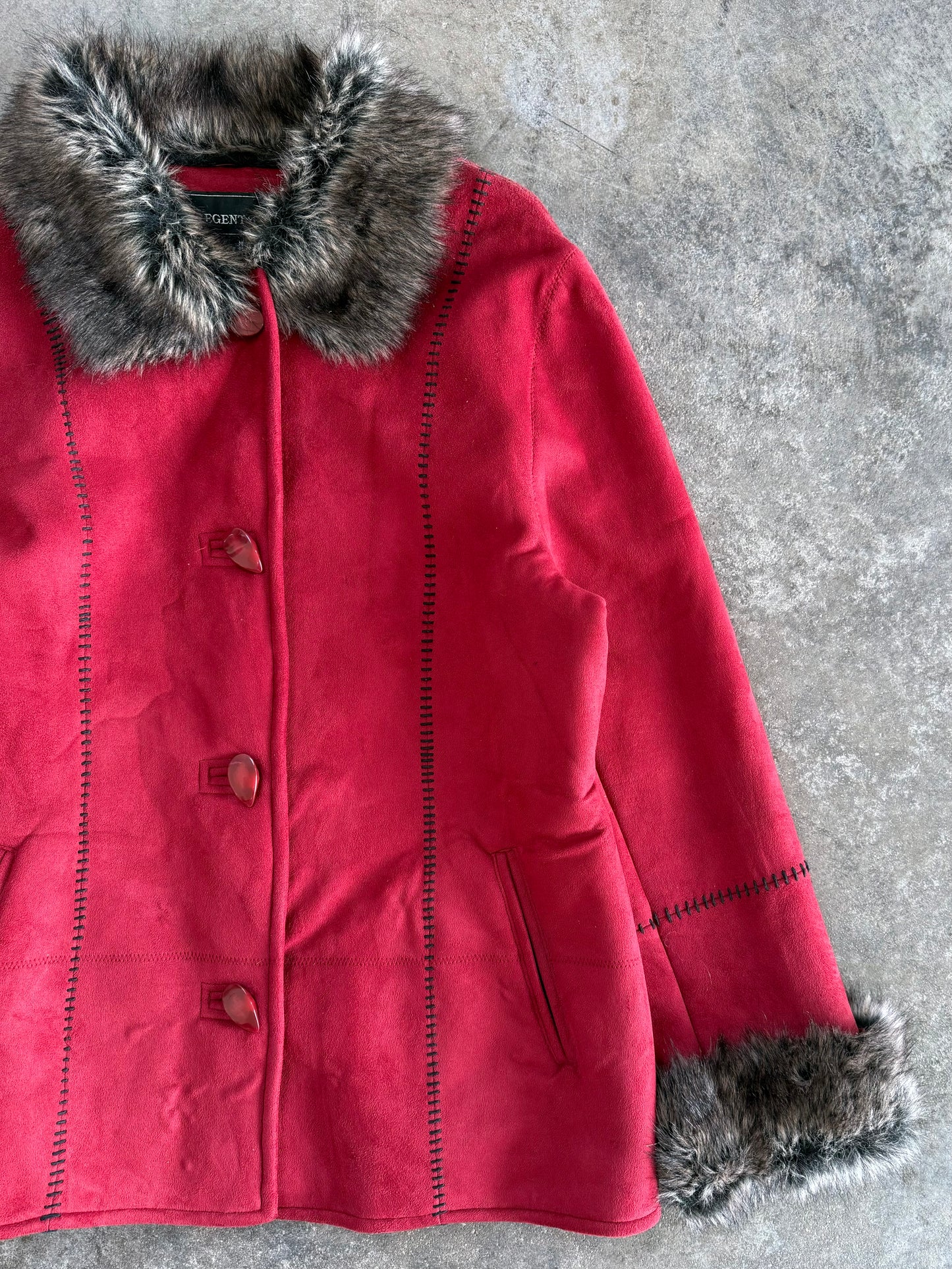 Fur Trim Jacket - M