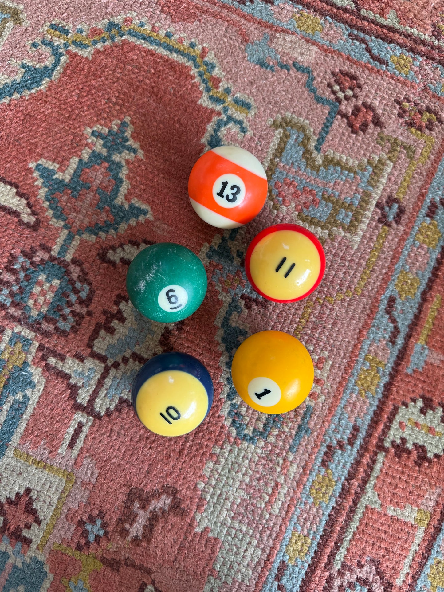 Vintage Pool Balls - Set of 5