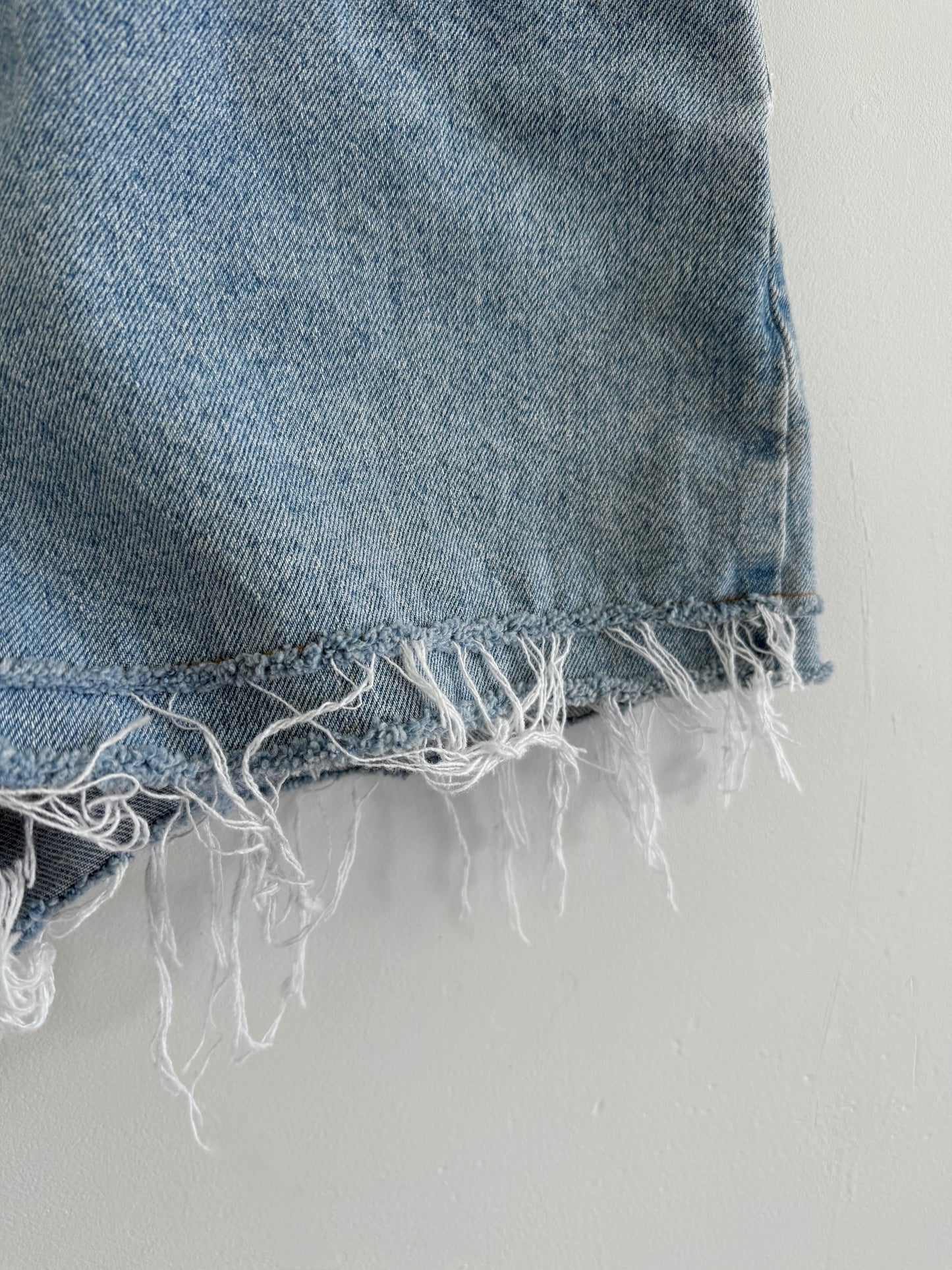 Double Fray Denim Shorts - 30x2.5