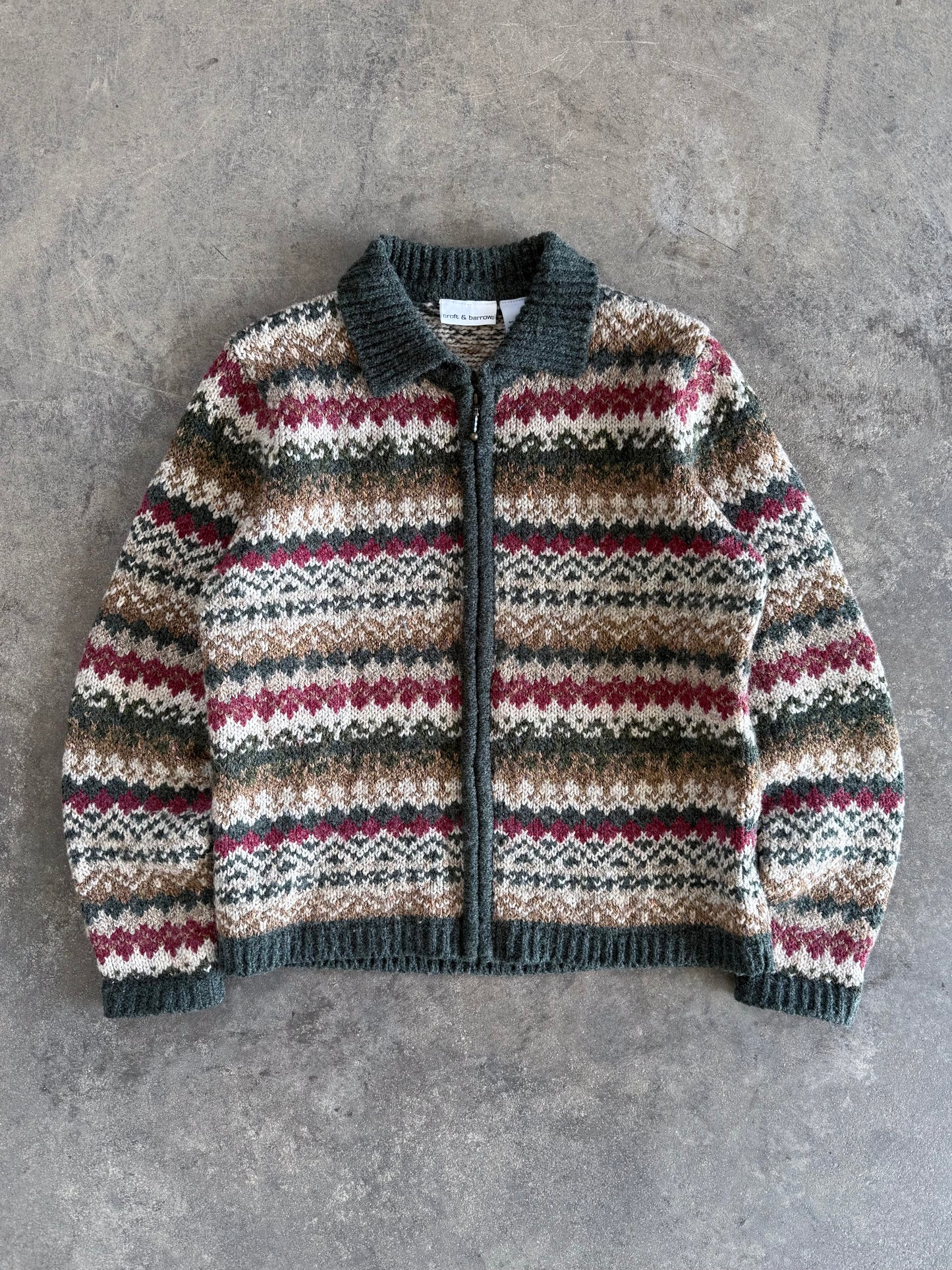 Zip Up Cardigan - L