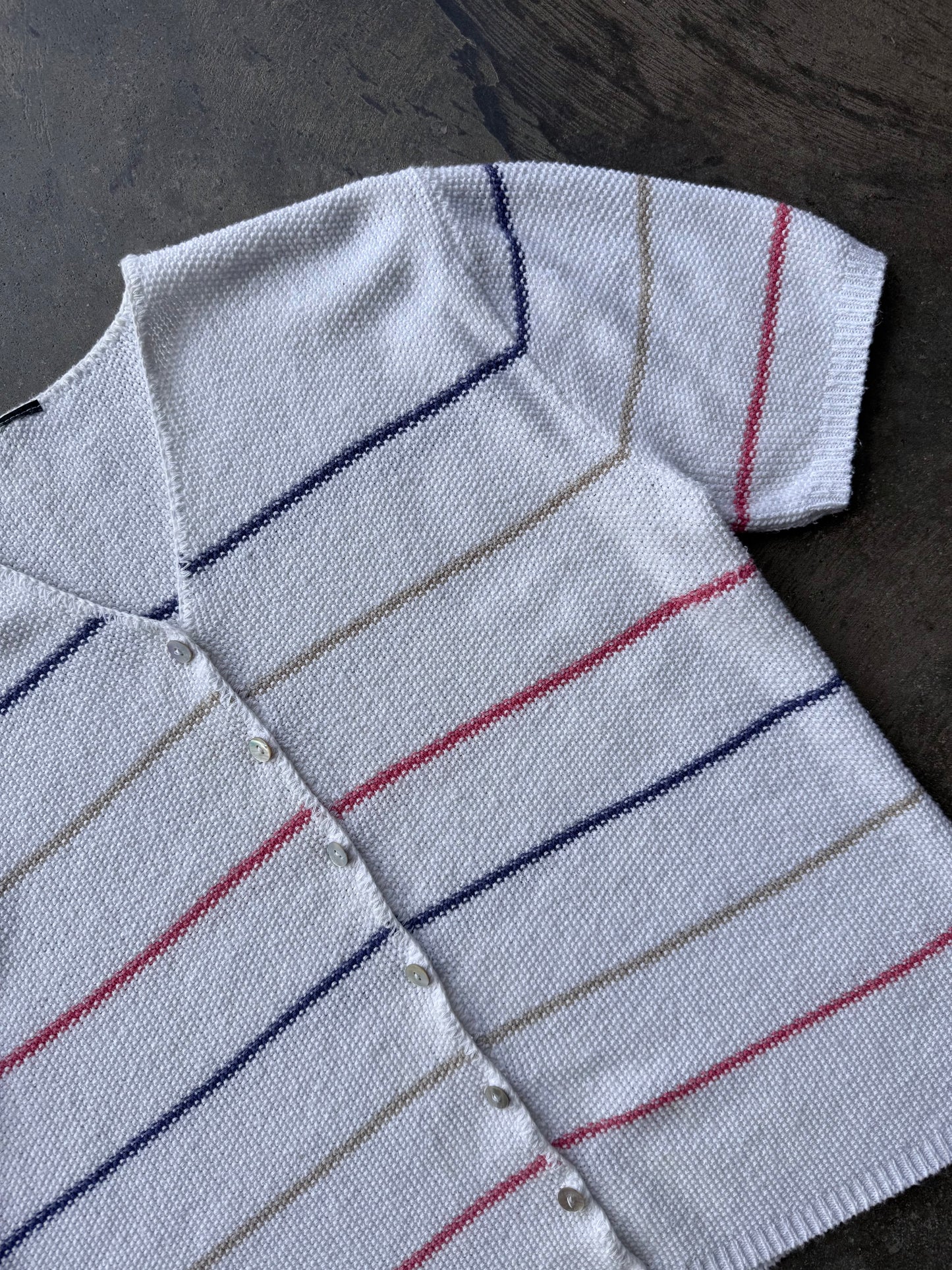 Striped Cardigan - M