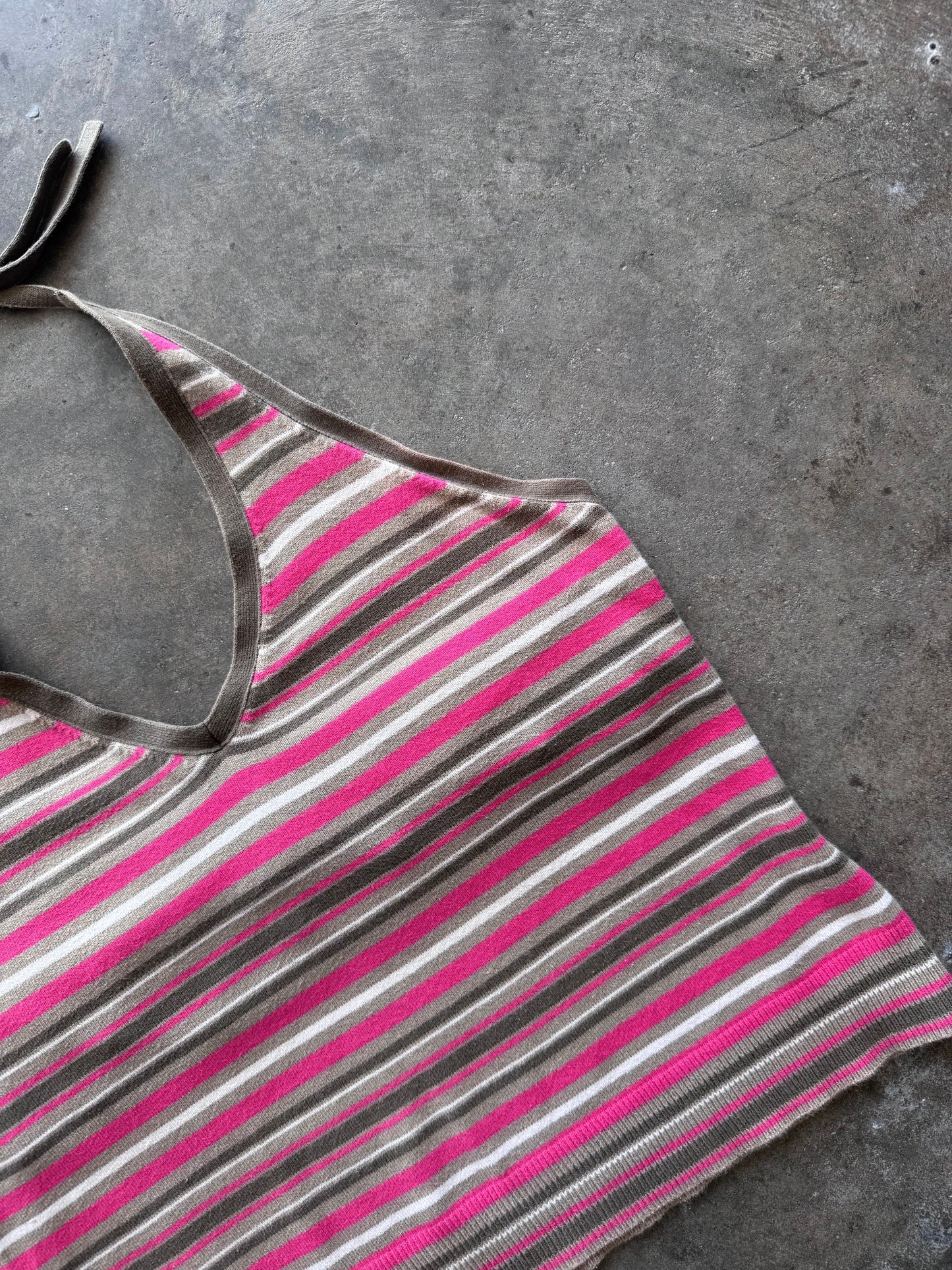 Striped Halter Tank - XL