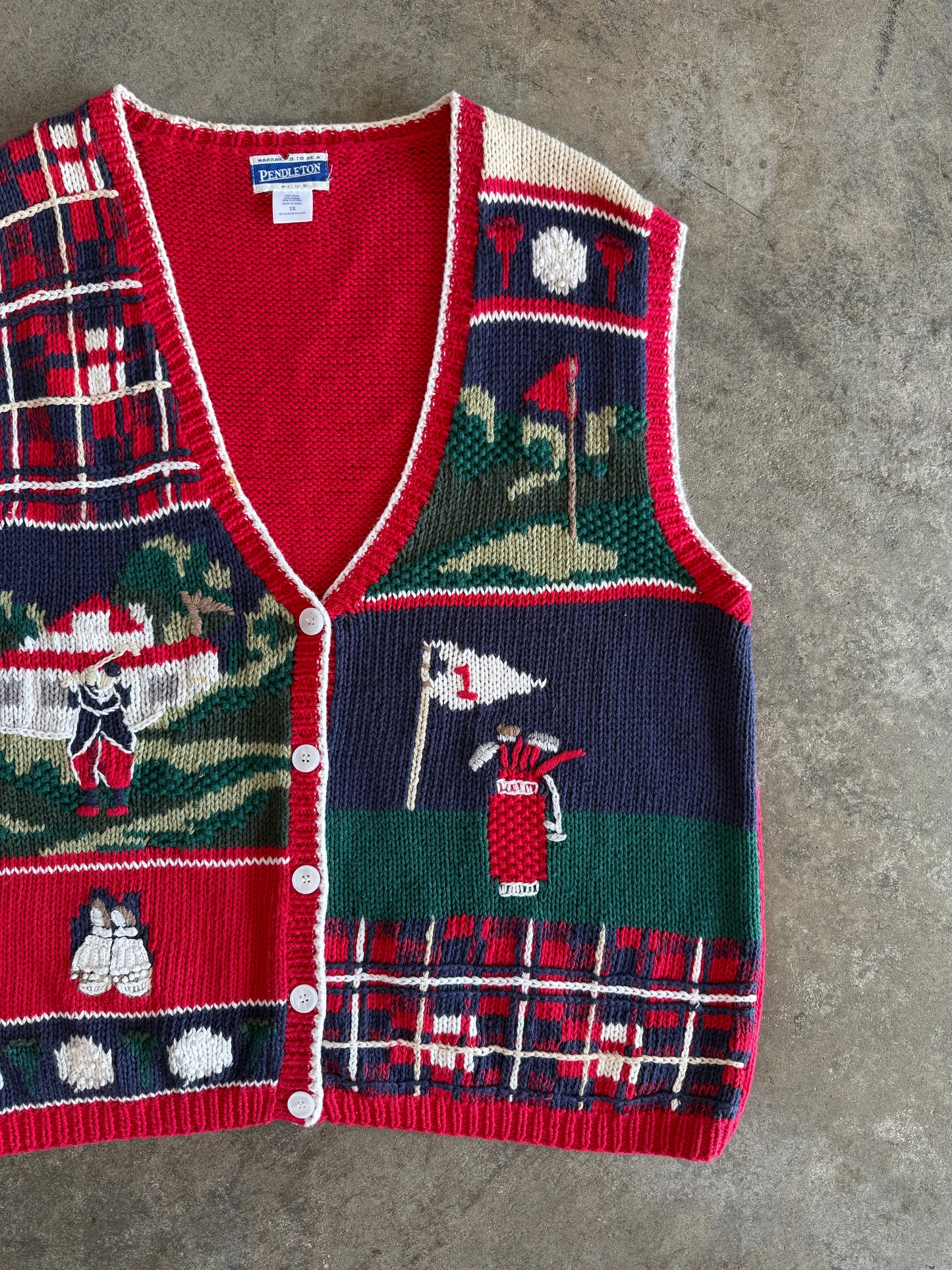 Pendleton Golf Sweater Vest - XL