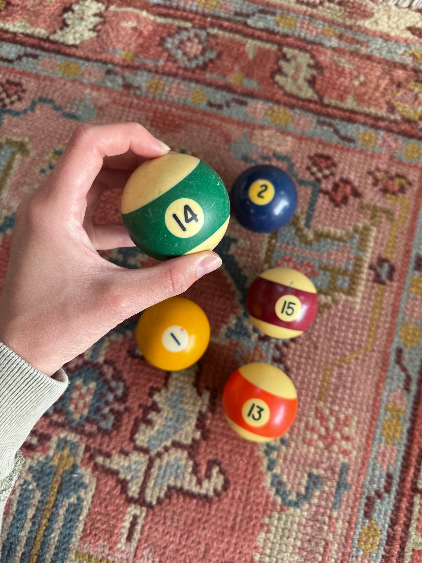 Vintage Pool Balls - Set of 5