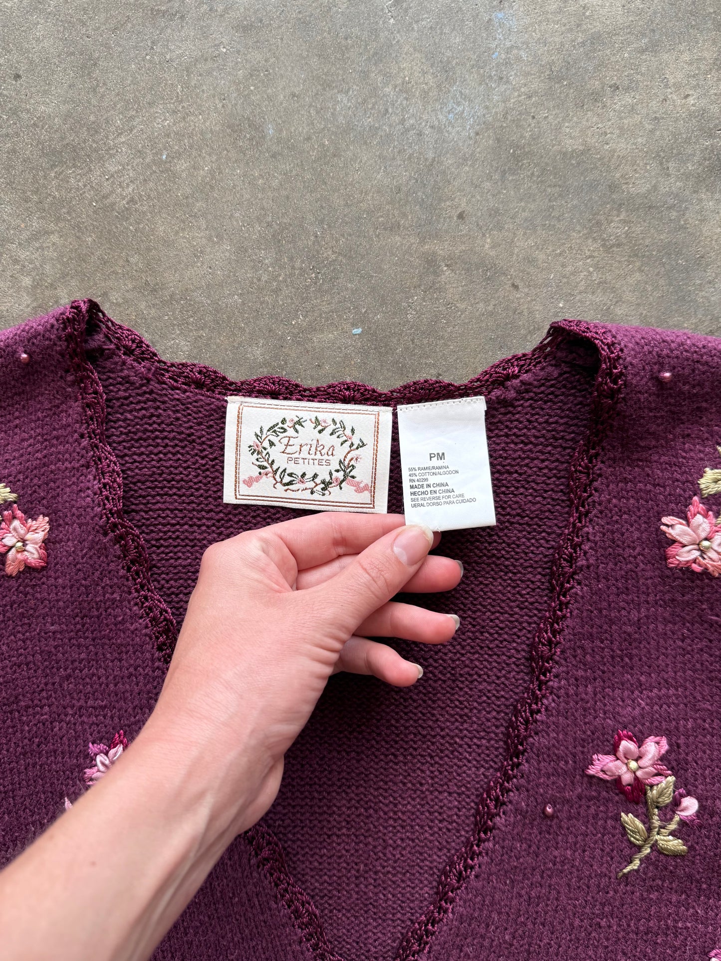 Flower Sweater Vest - M