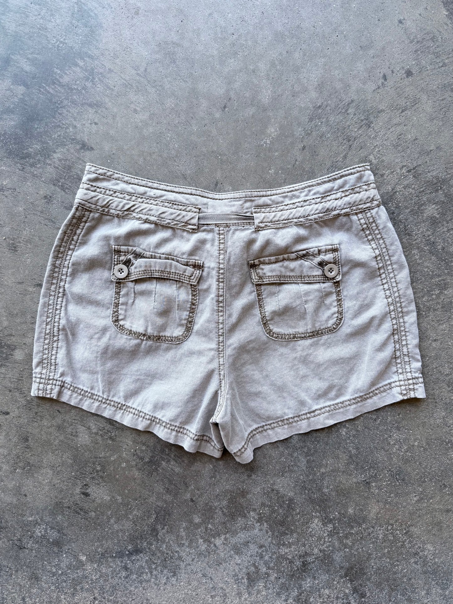 Linen Cargo Shorts - 3/4