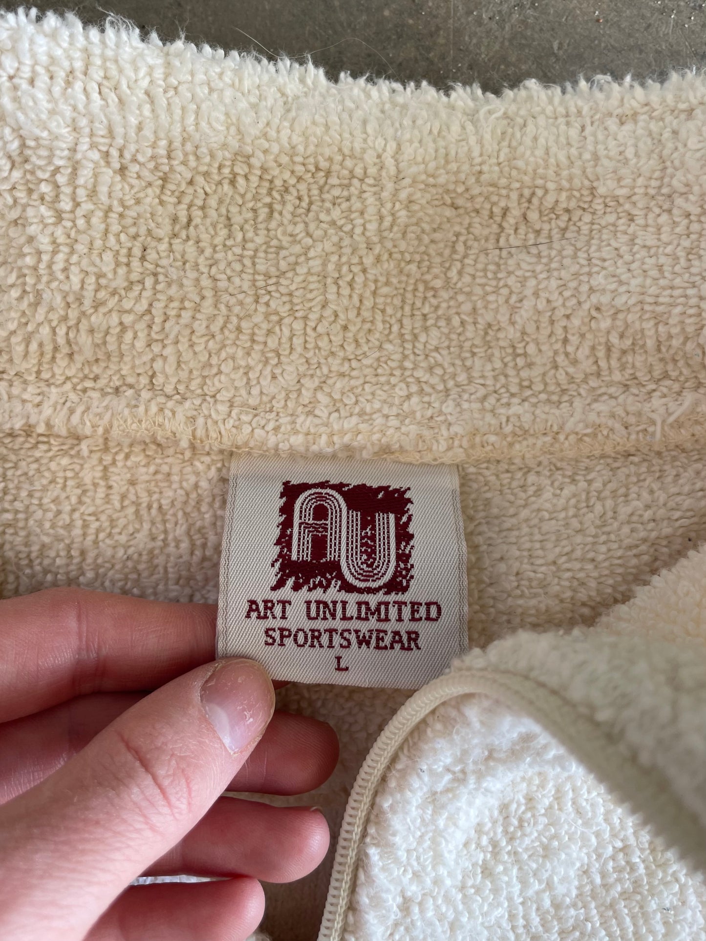 Terry Cloth Quarter Zip - L
