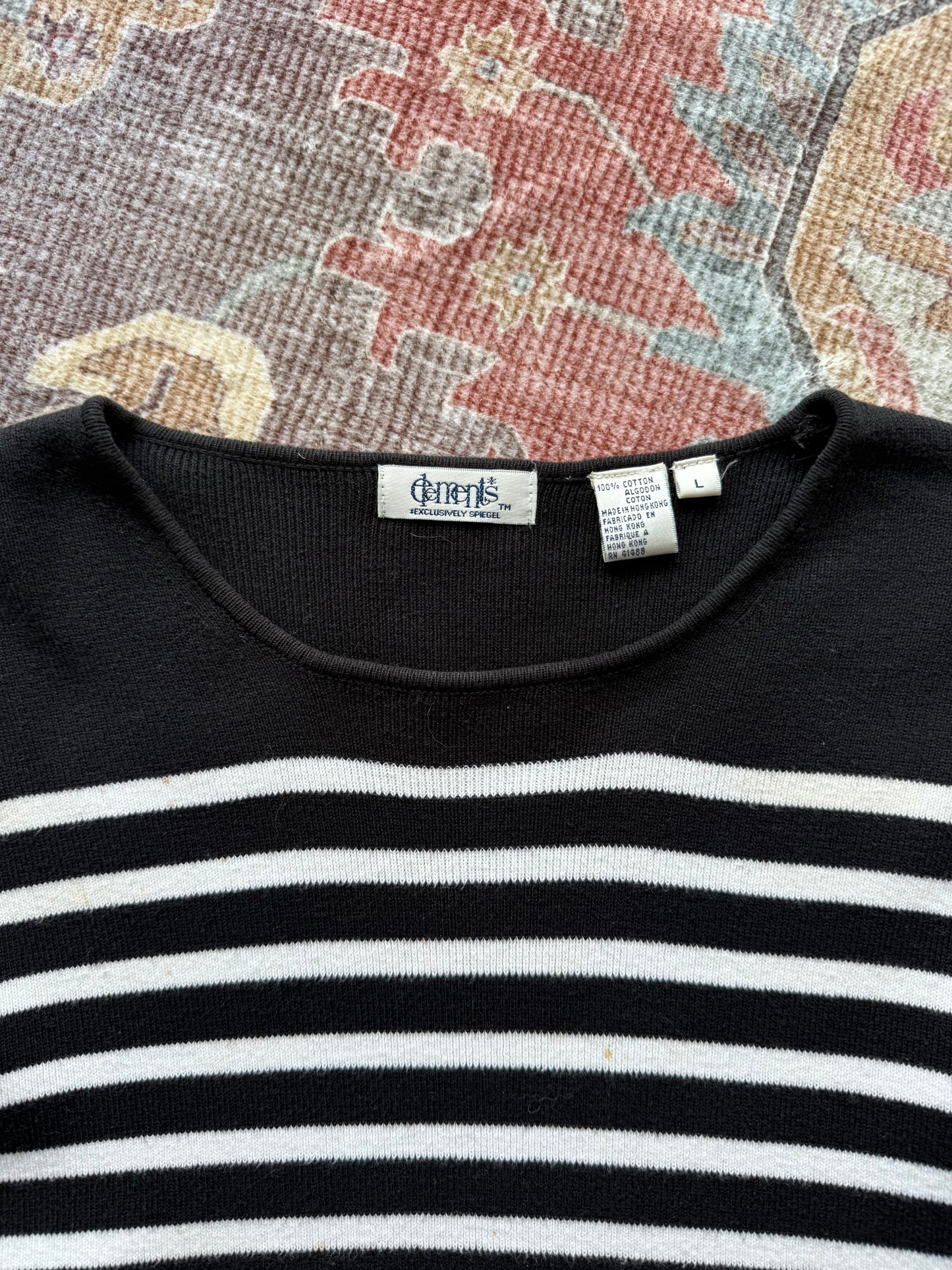 Knit Striped Top - L