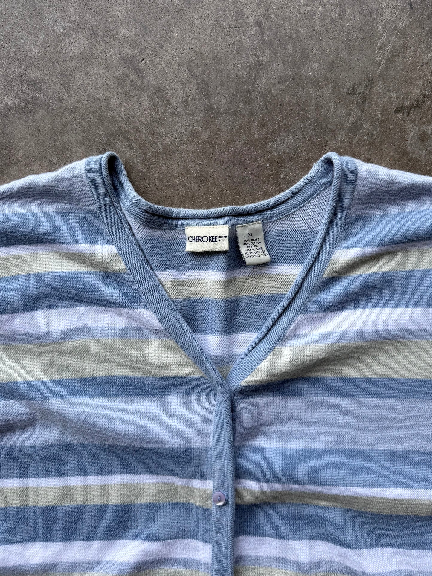 Striped Cardigan Tee - XL