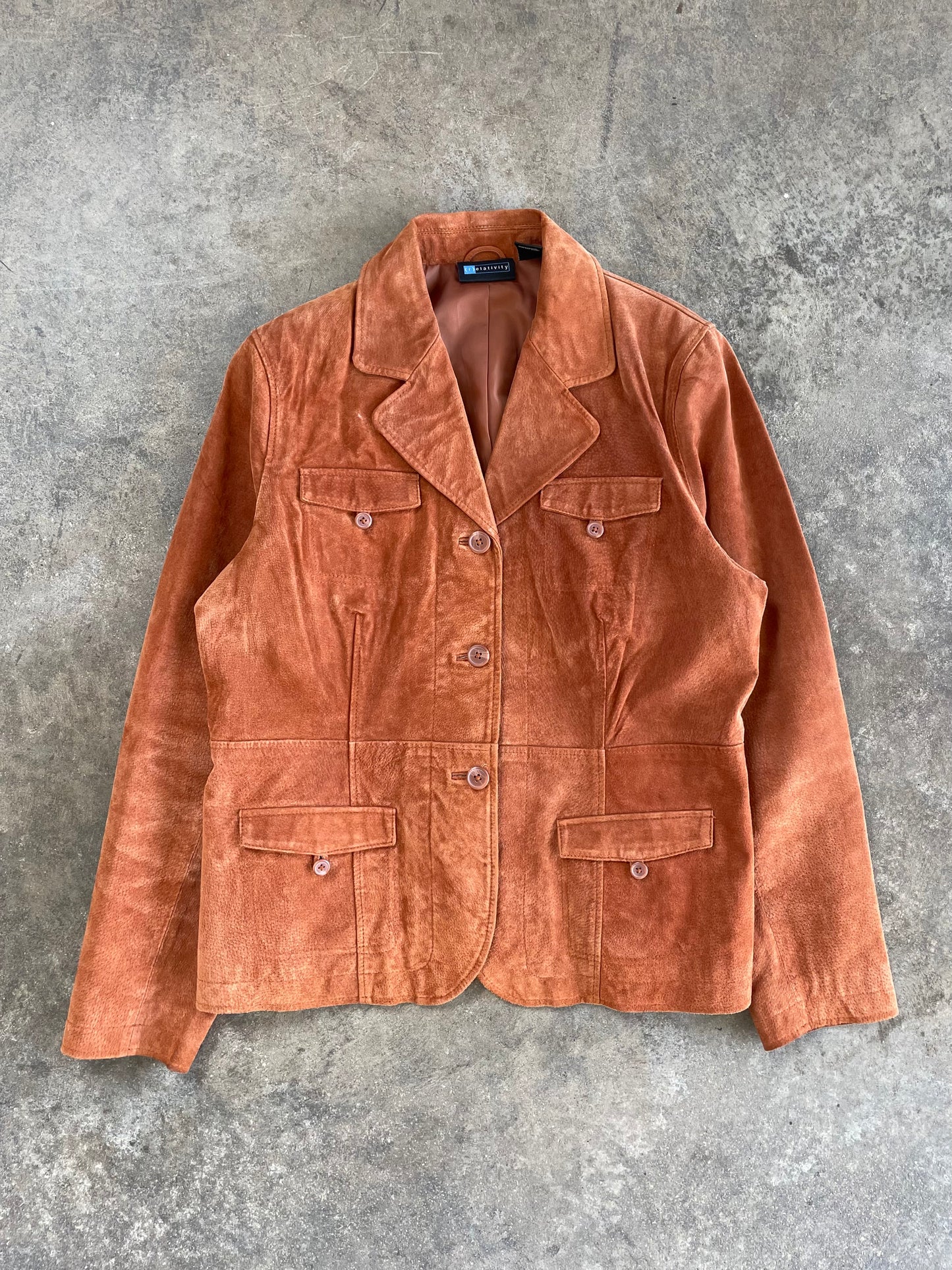Rust Suede Tie Blazer - XL