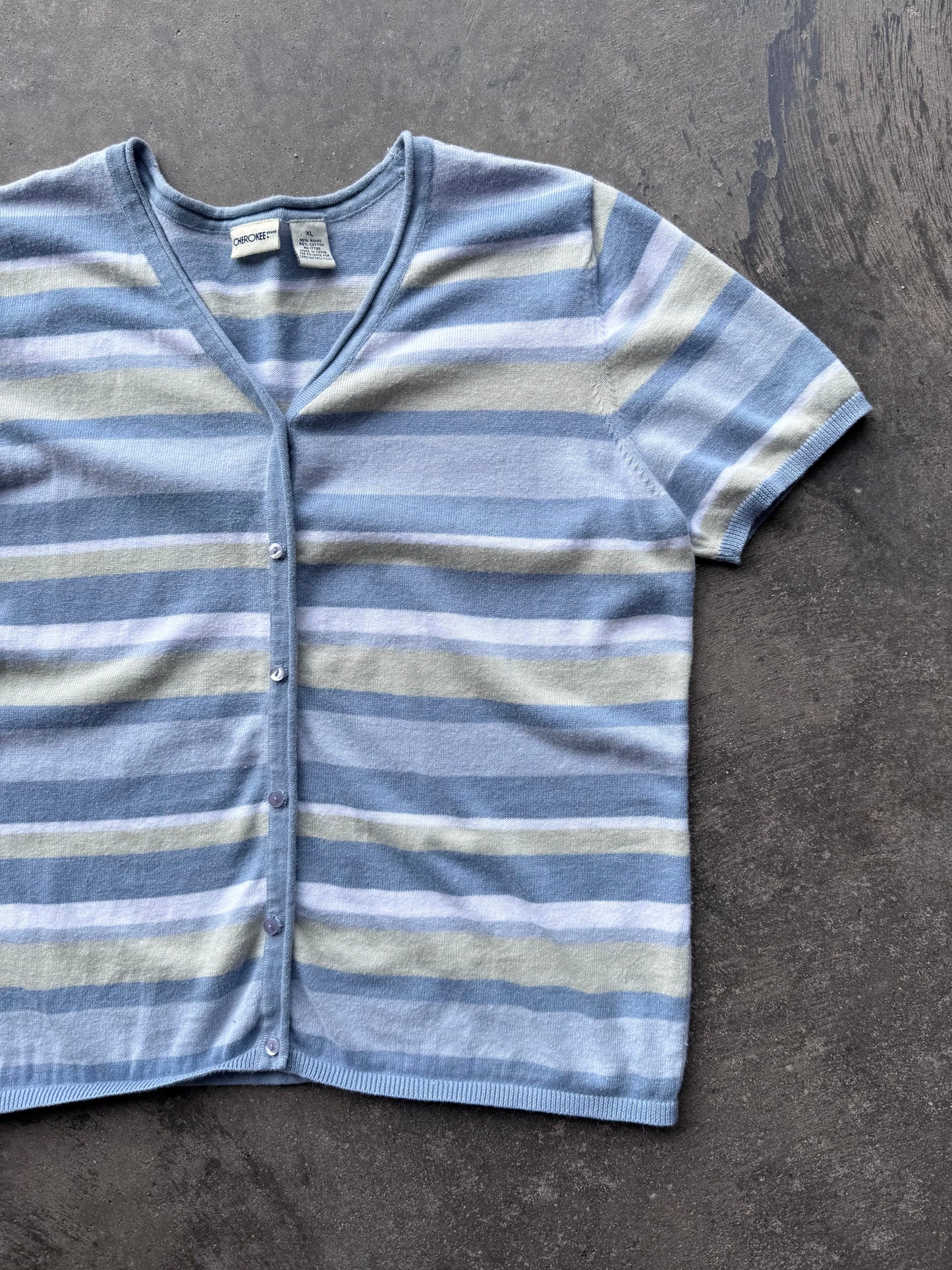 Striped Cardigan Tee - XL