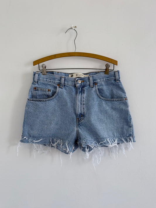 Double Fray Denim Shorts - 30x2.5