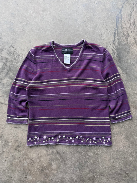 Striped Knit Top - M