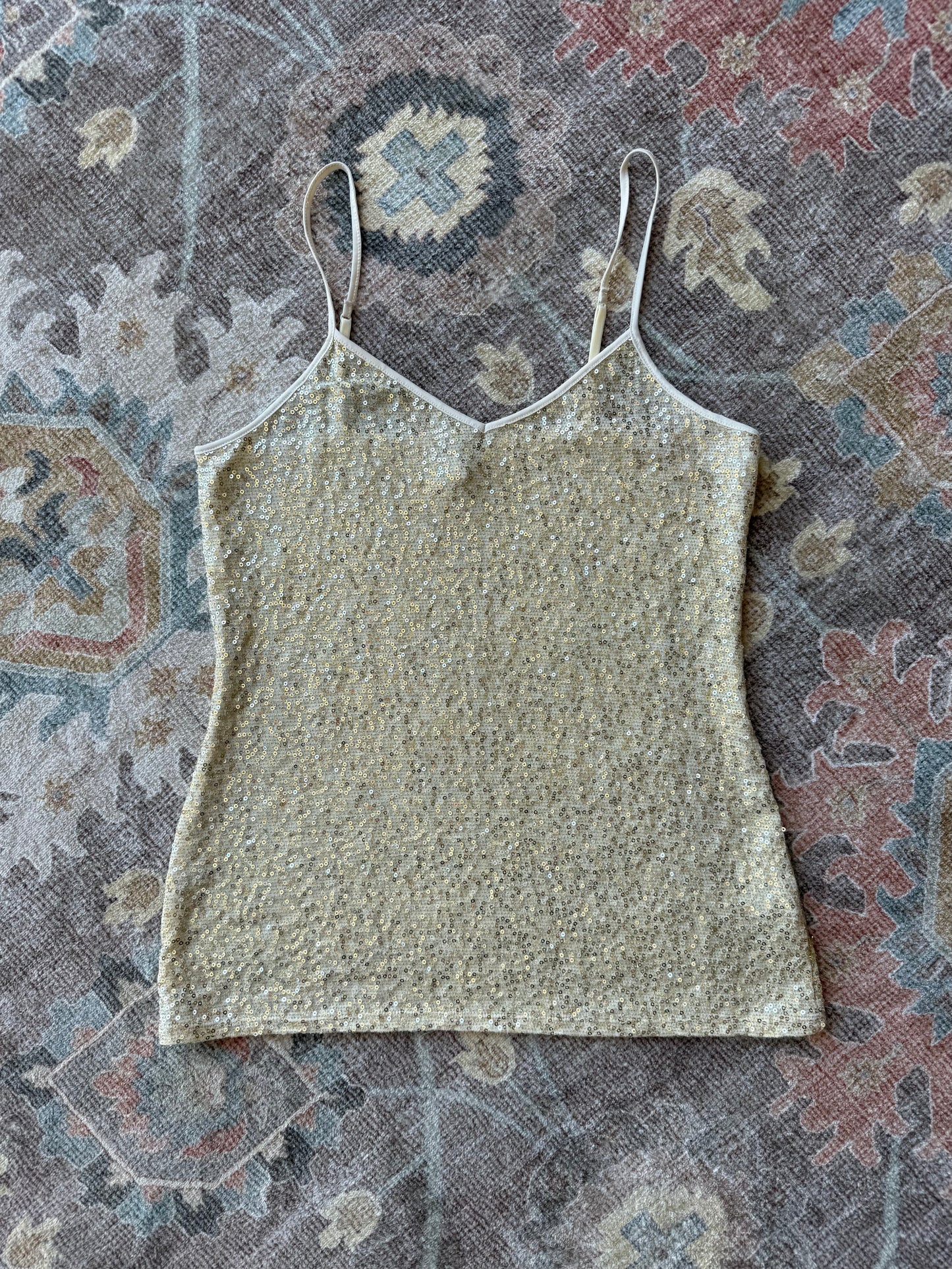Gold Sequin Tank - S
