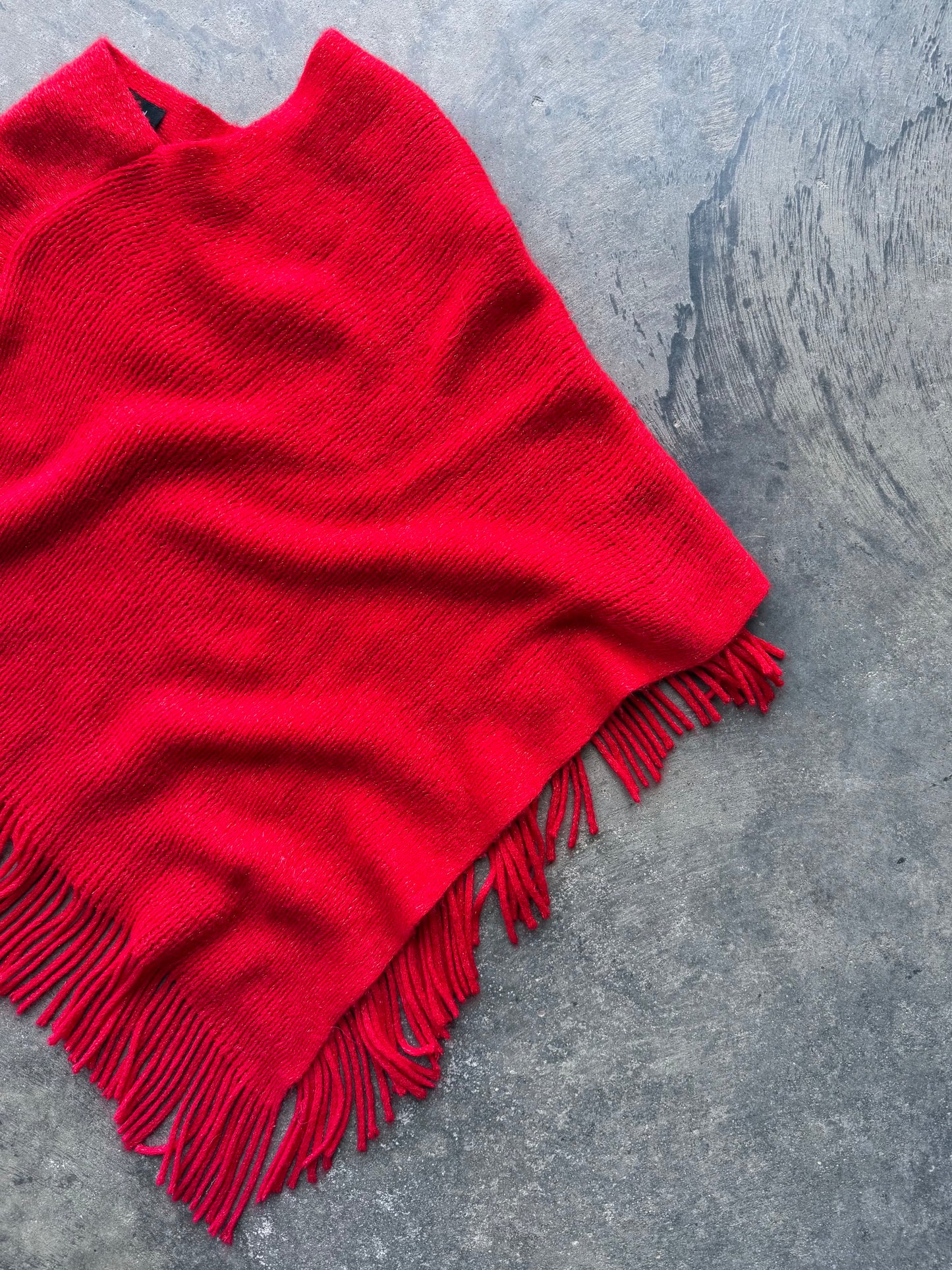 Fringe Poncho - M