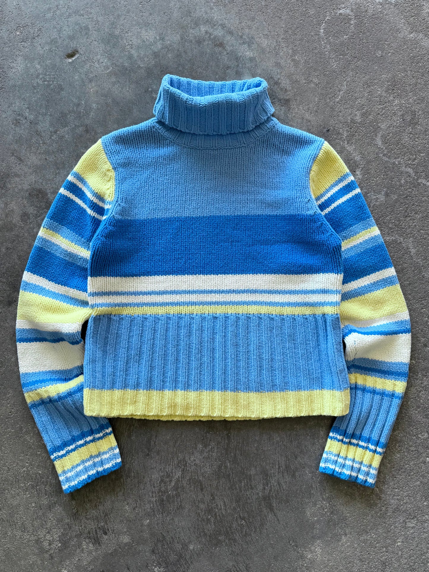 Striped Turtleneck Sweater - M